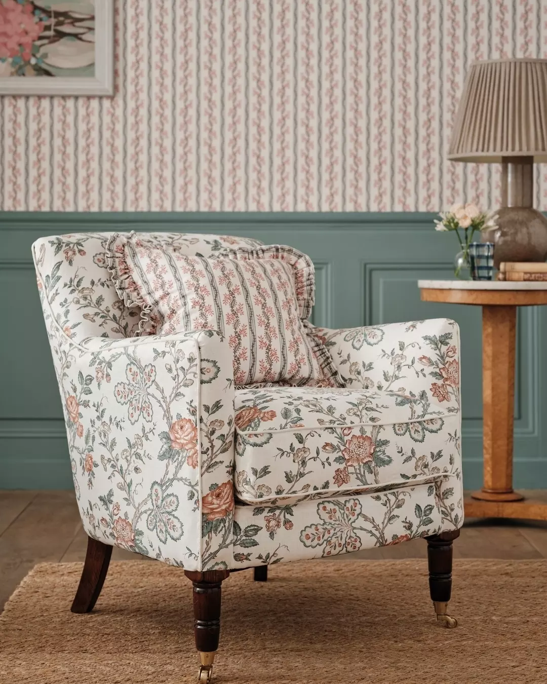 18. Create a Coordinated Floral Reading Corner