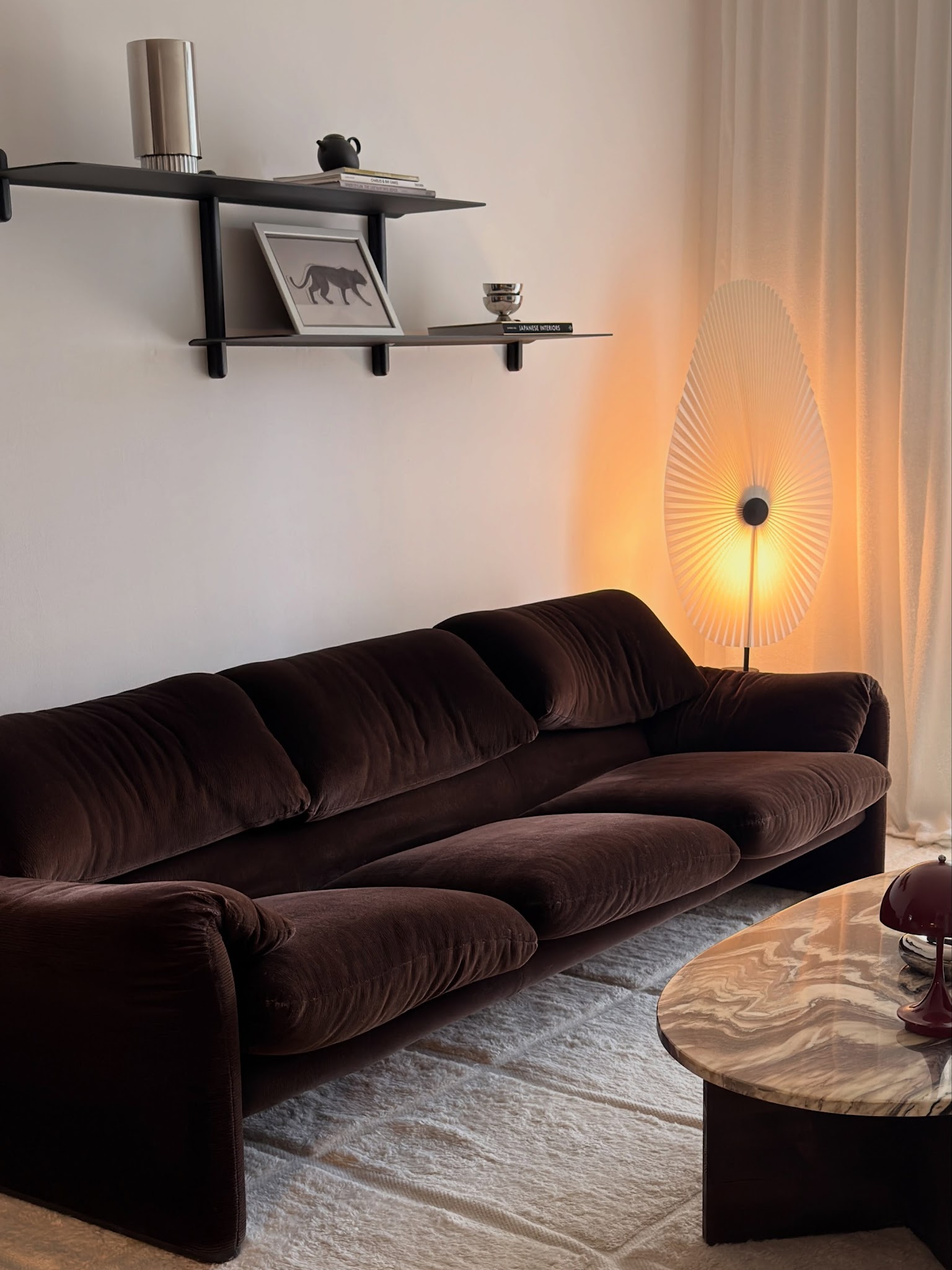 4. Give Chocolate Upholstery Room to Breathe