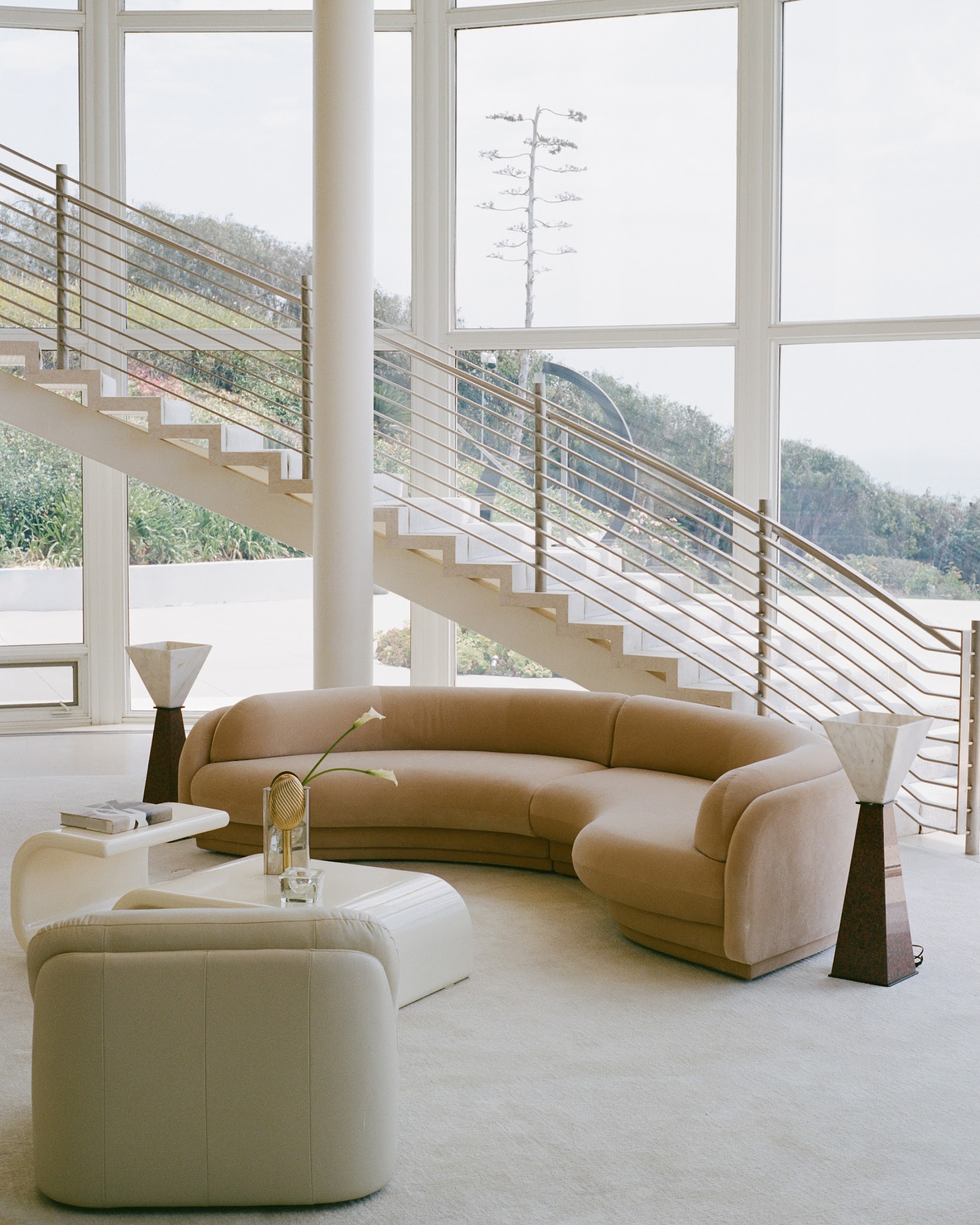 20. Keep Sculptural Seating Soft and Neutral