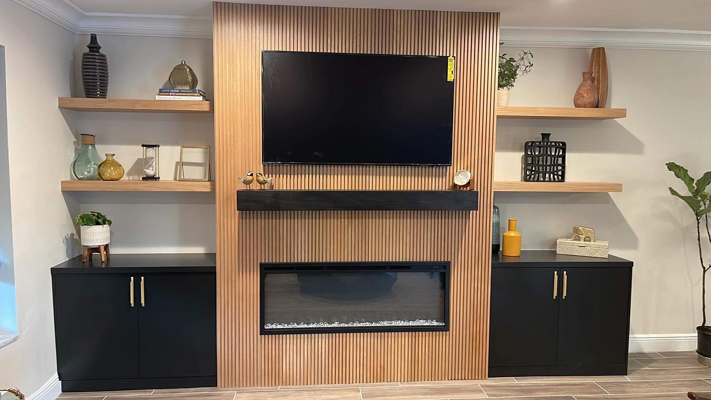 5. A Slatted Chimney With Balanced Shelves