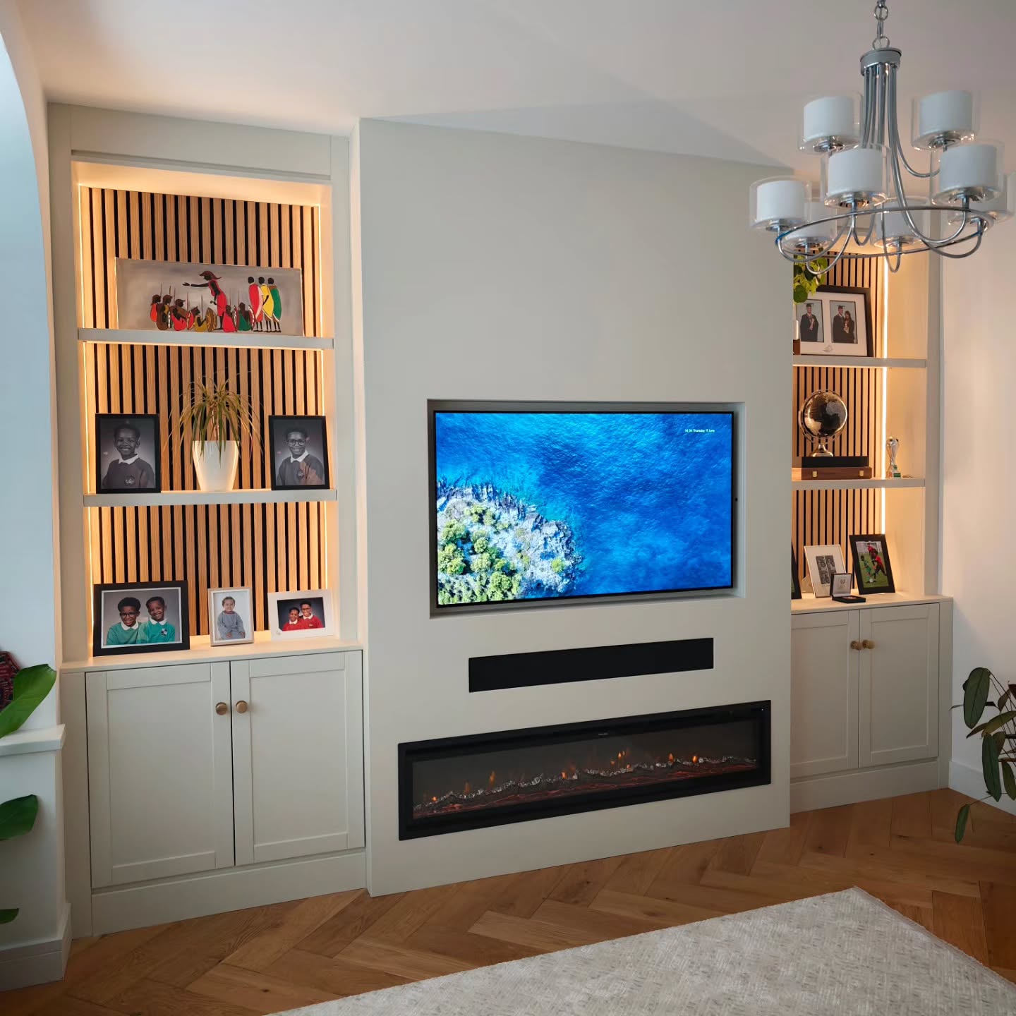 9. Light Cabinets With Slatted Display Niches