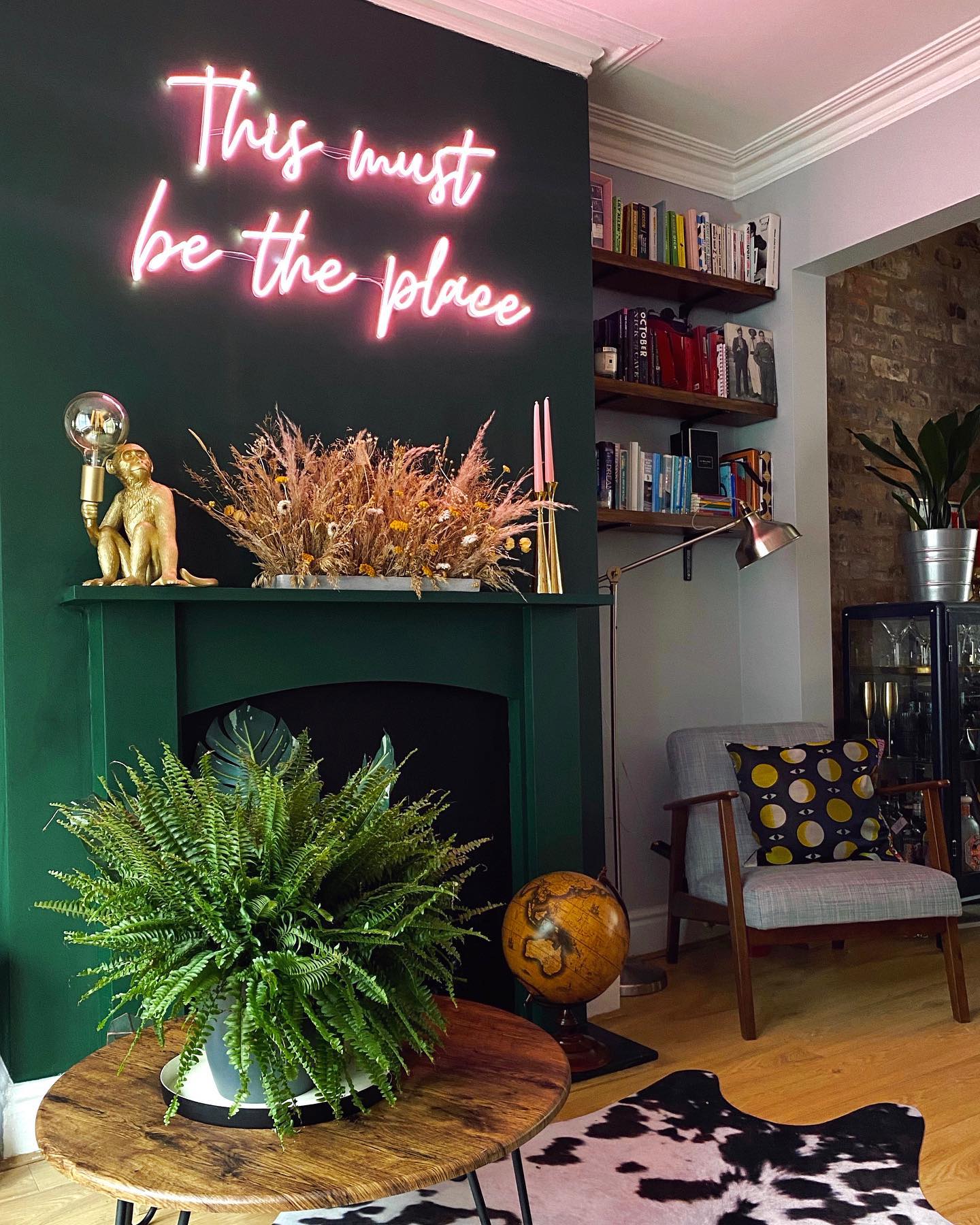 12. Make Illuminated Lettering the Wall Accent