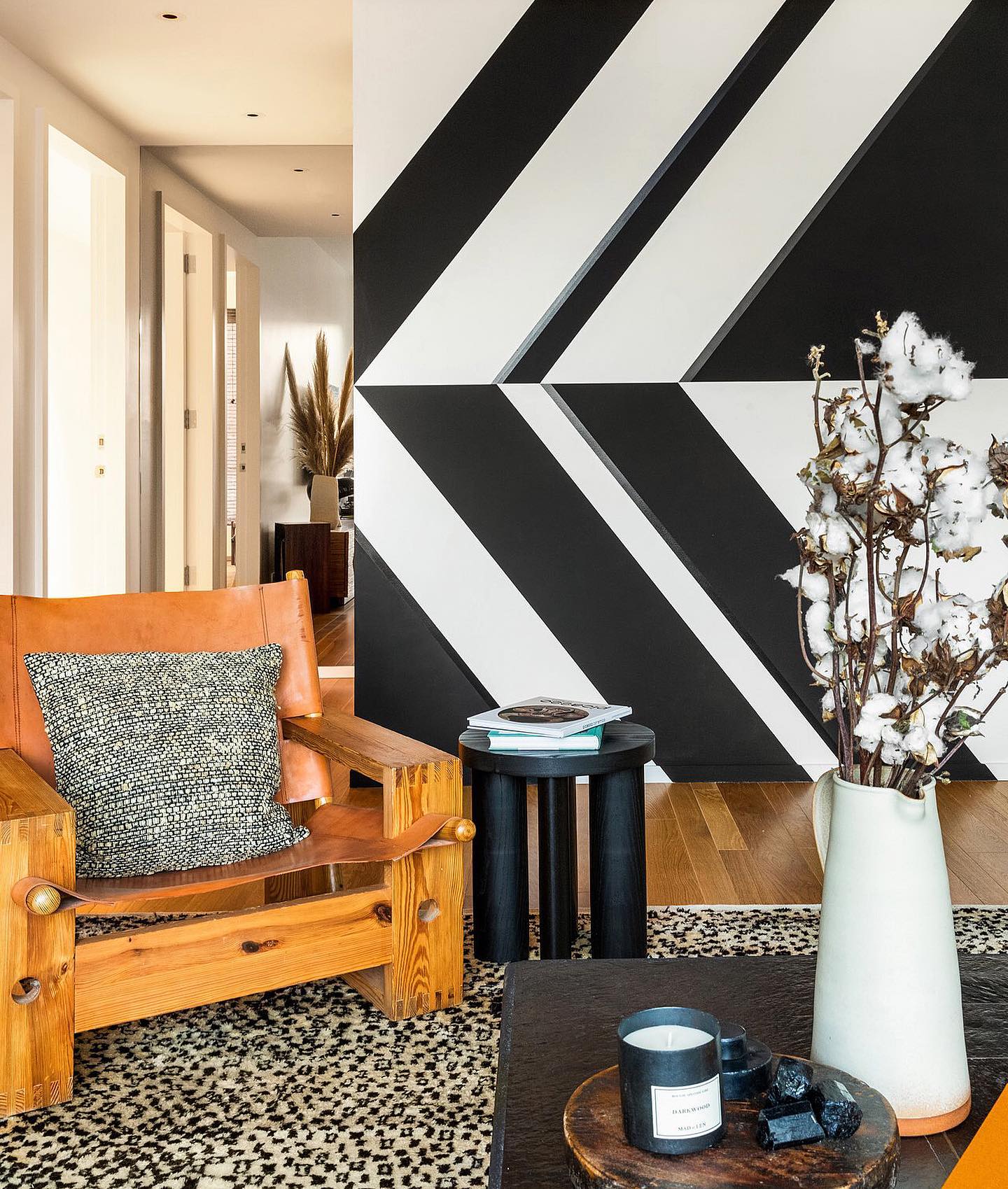20. Balance Bold Angular Stripes With Smaller Patterns
