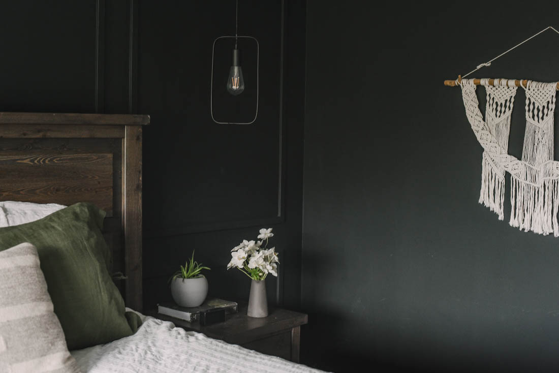 18. Show Cream Macrame Against a Nearly Black Wall