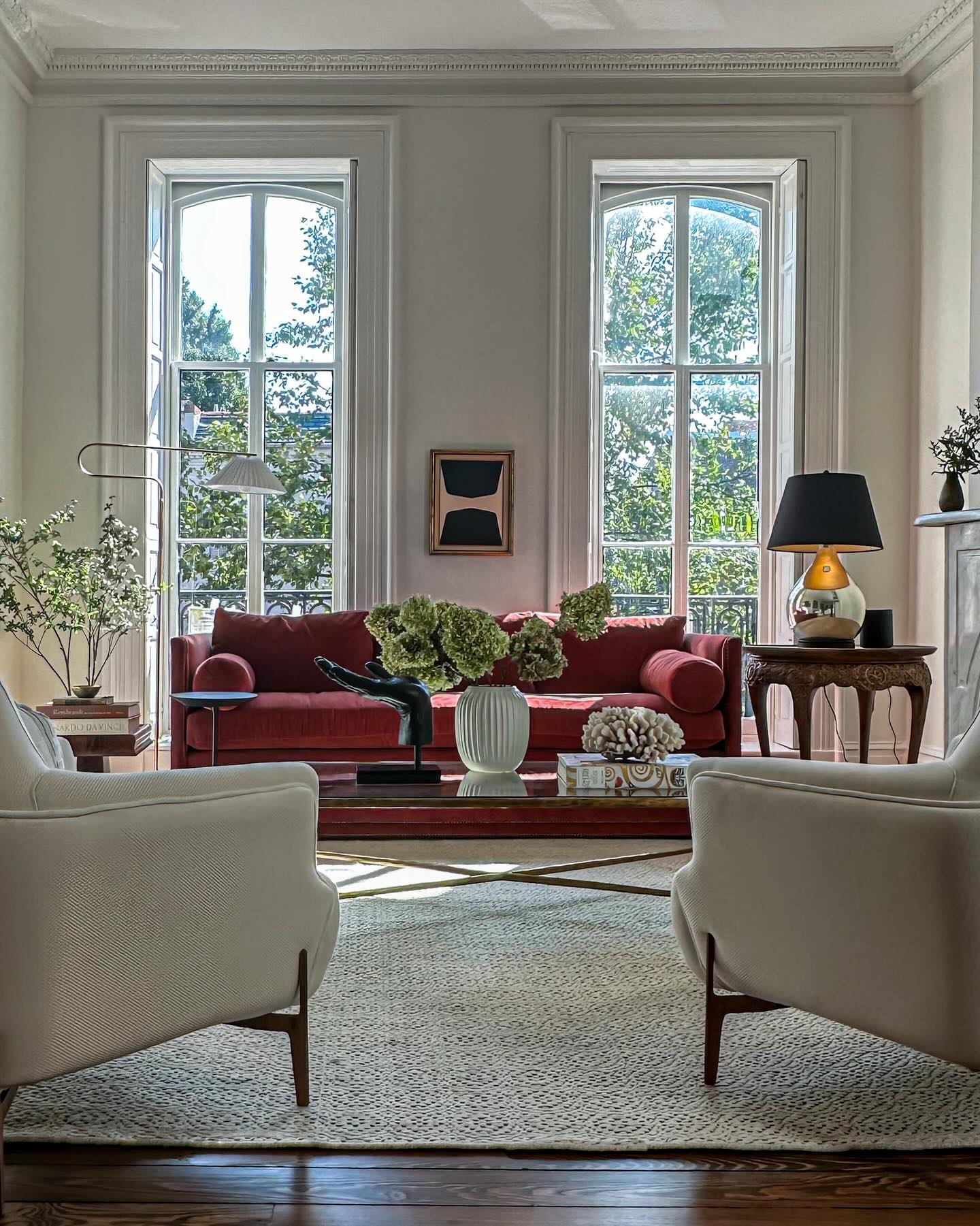 8. Pair a Carved Table With Streamlined Seating