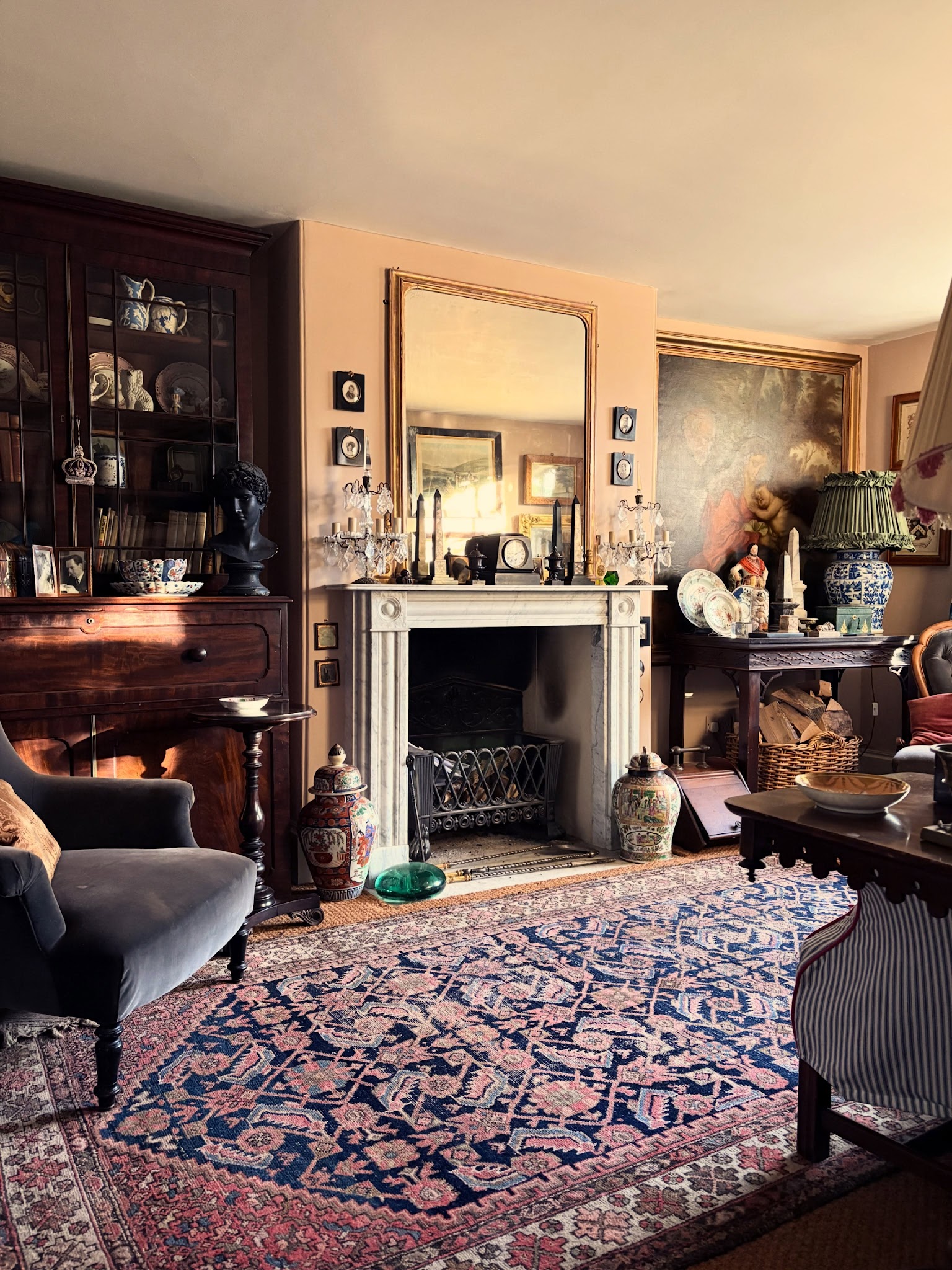 9. Organize a Full Collection Around the Fireplace