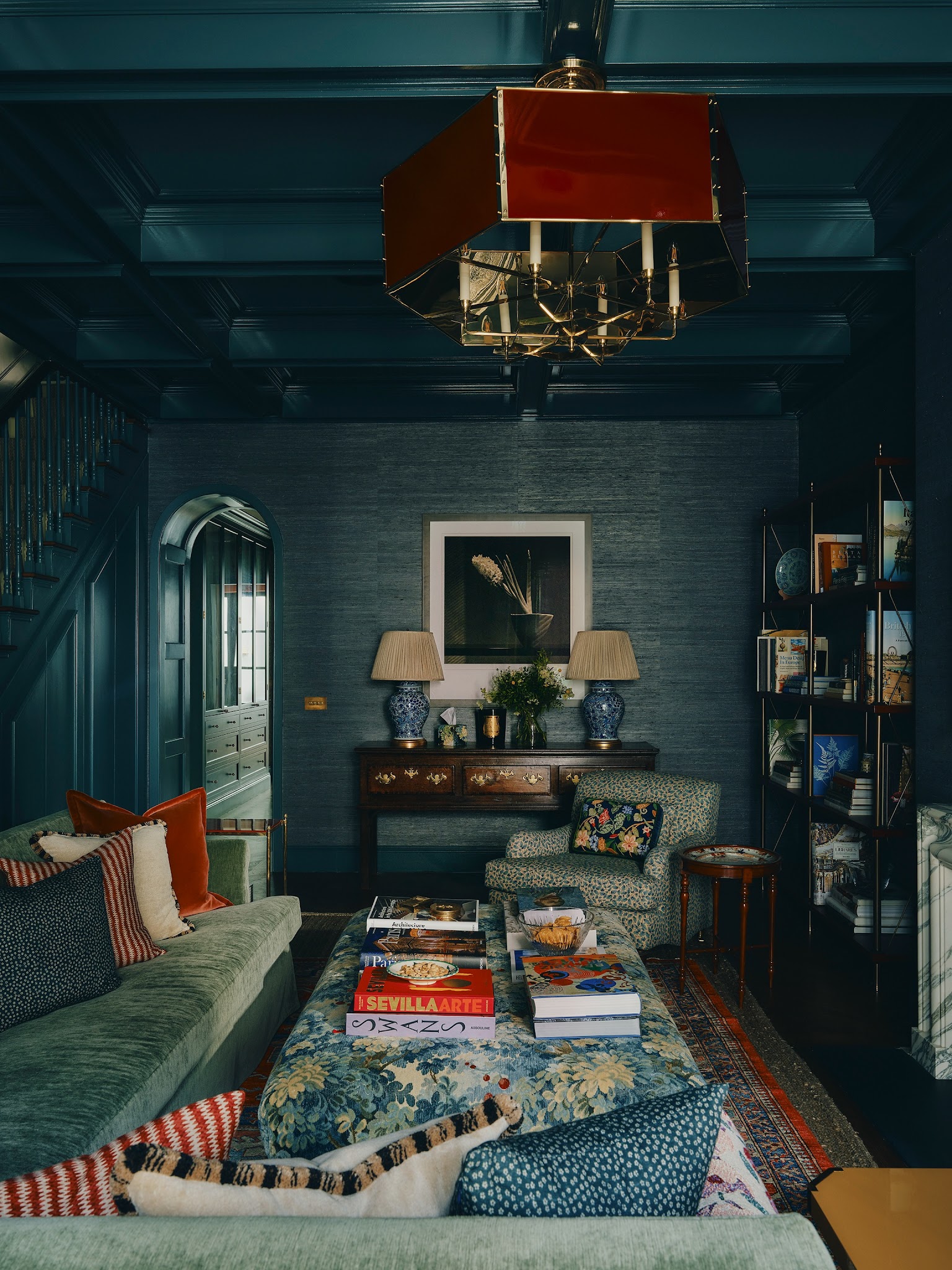 16. Let a Red Pendant Punctuate Deep Blue