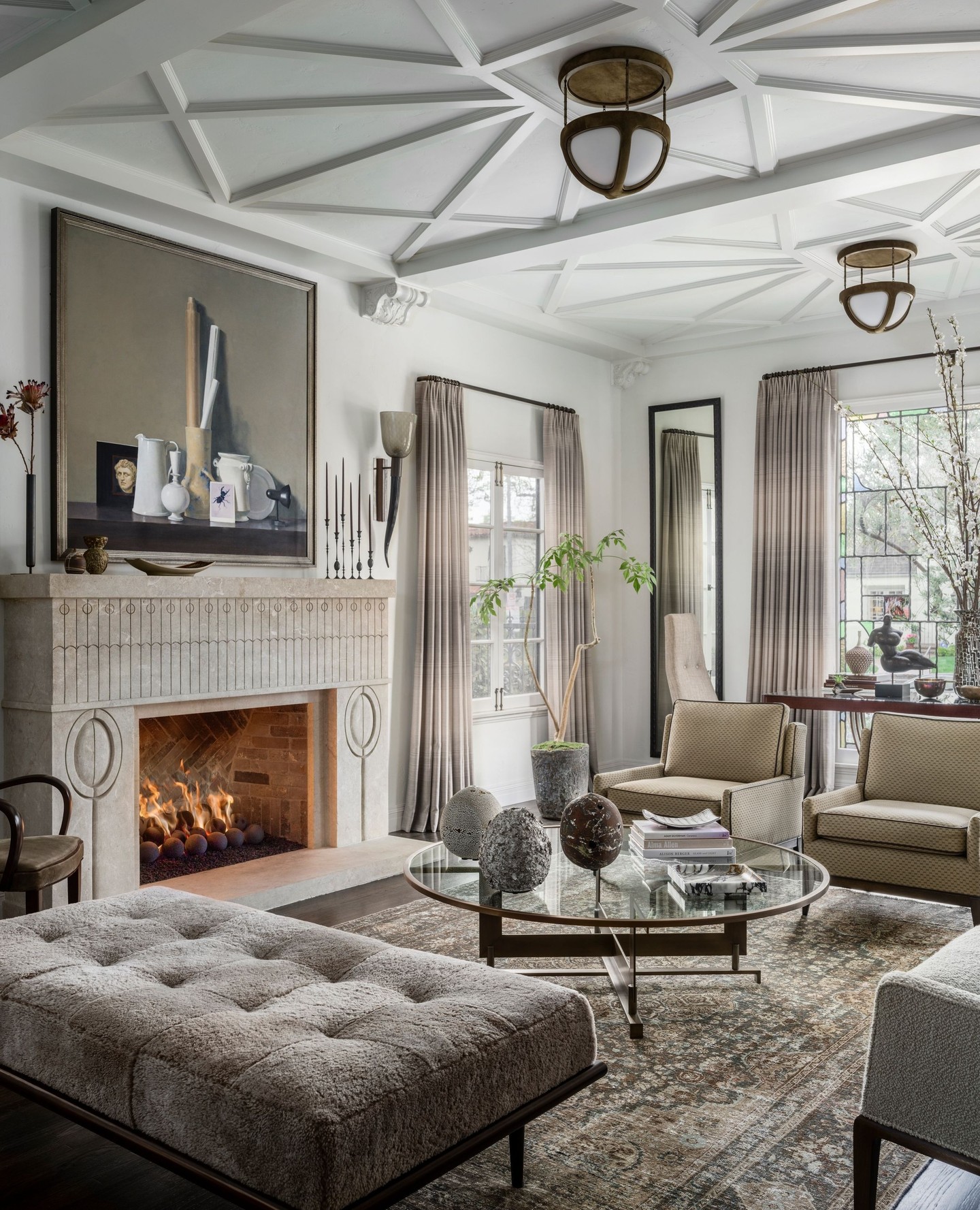 2. Give the Ceiling a Geometric Pattern