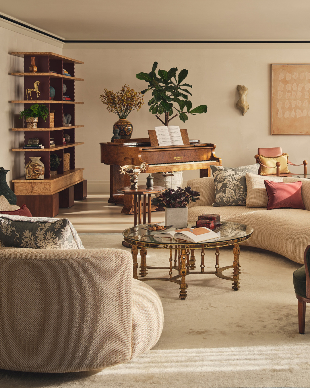 4. Let Warm Wood Carry the Deco Character