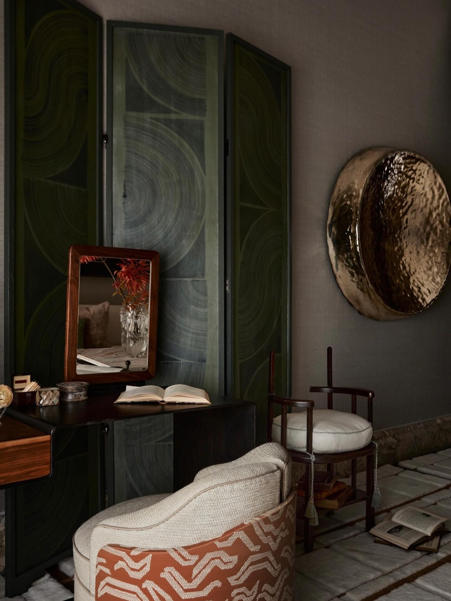 10. Use a Folding Screen to Define a Corner