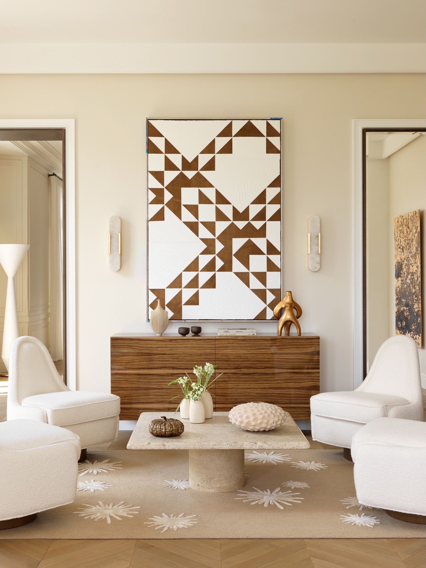 17. Arrange Rounded Chairs Around a Low Table