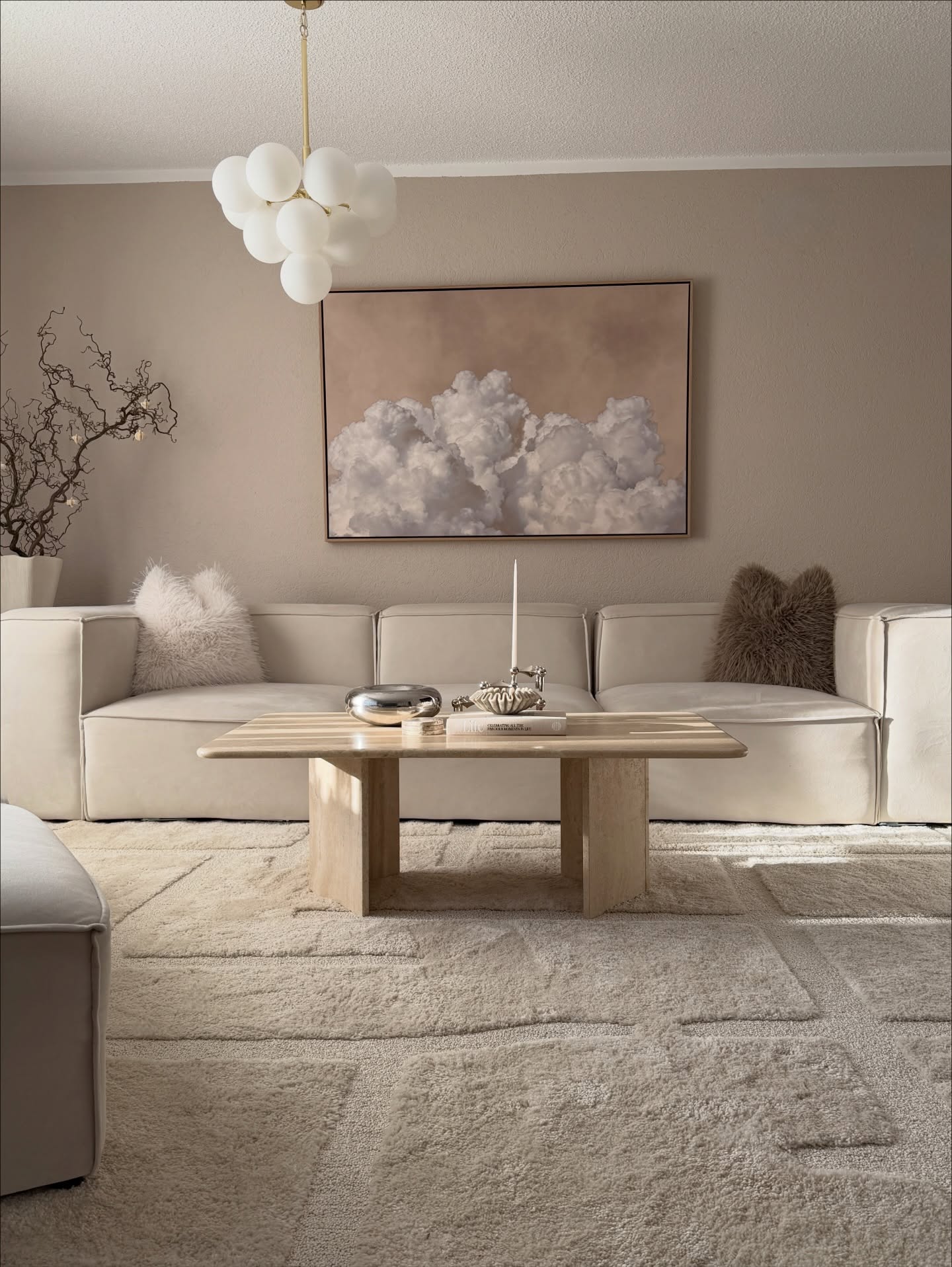 6. Repeat Soft Shapes in a Beige Room