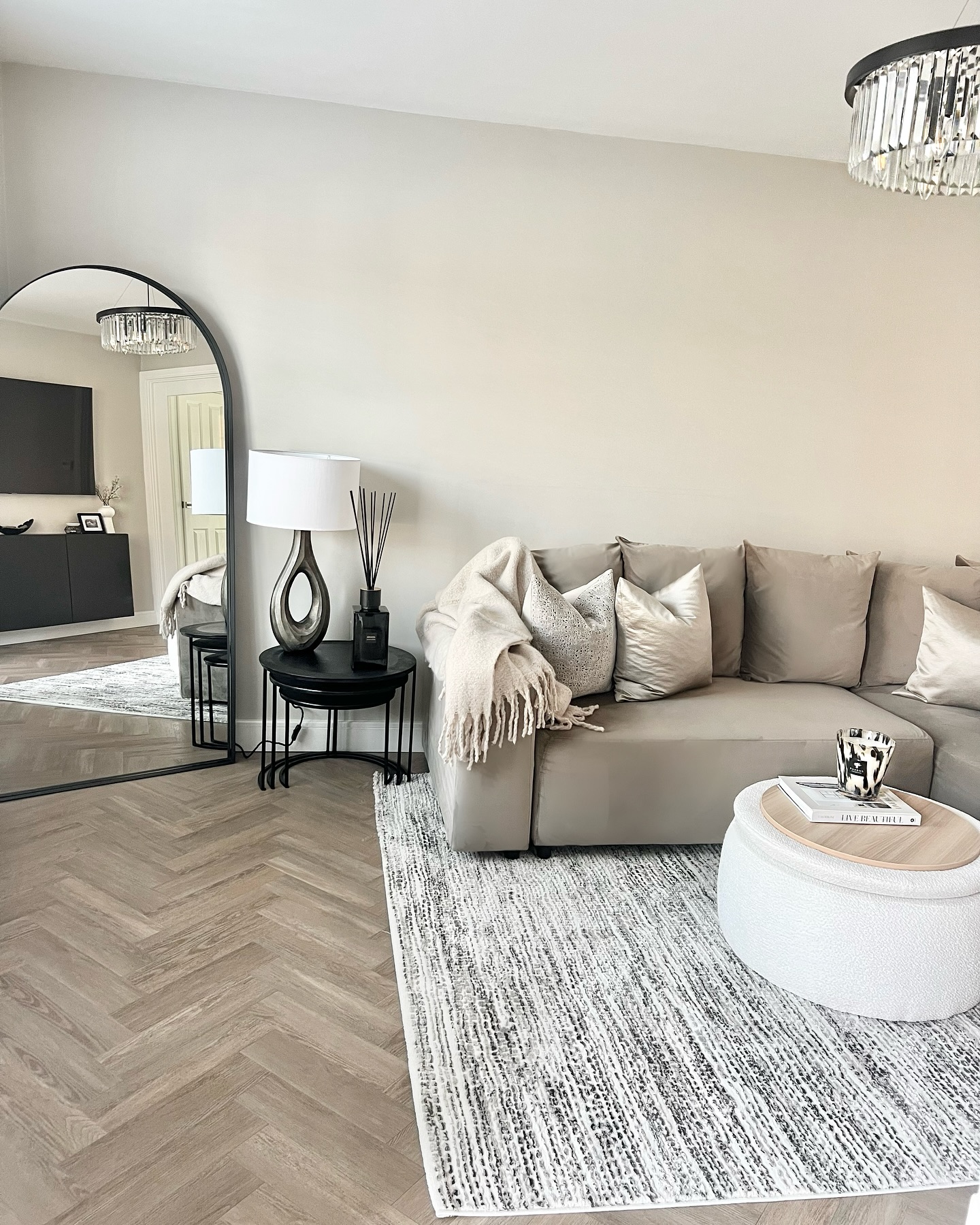 10. Sharpen Beige With Small Black Accents