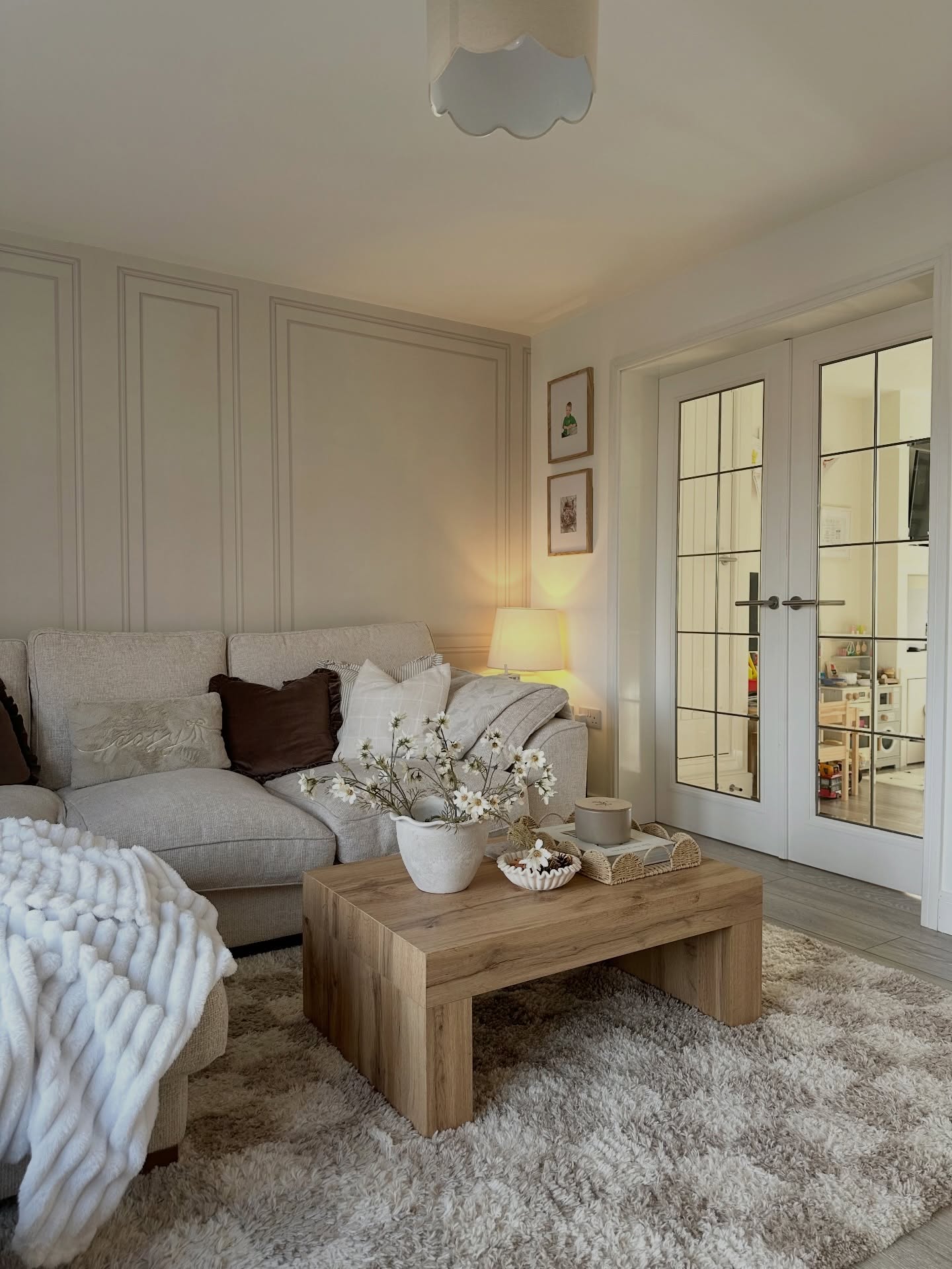 14. Paint Wall Molding to Match the Room