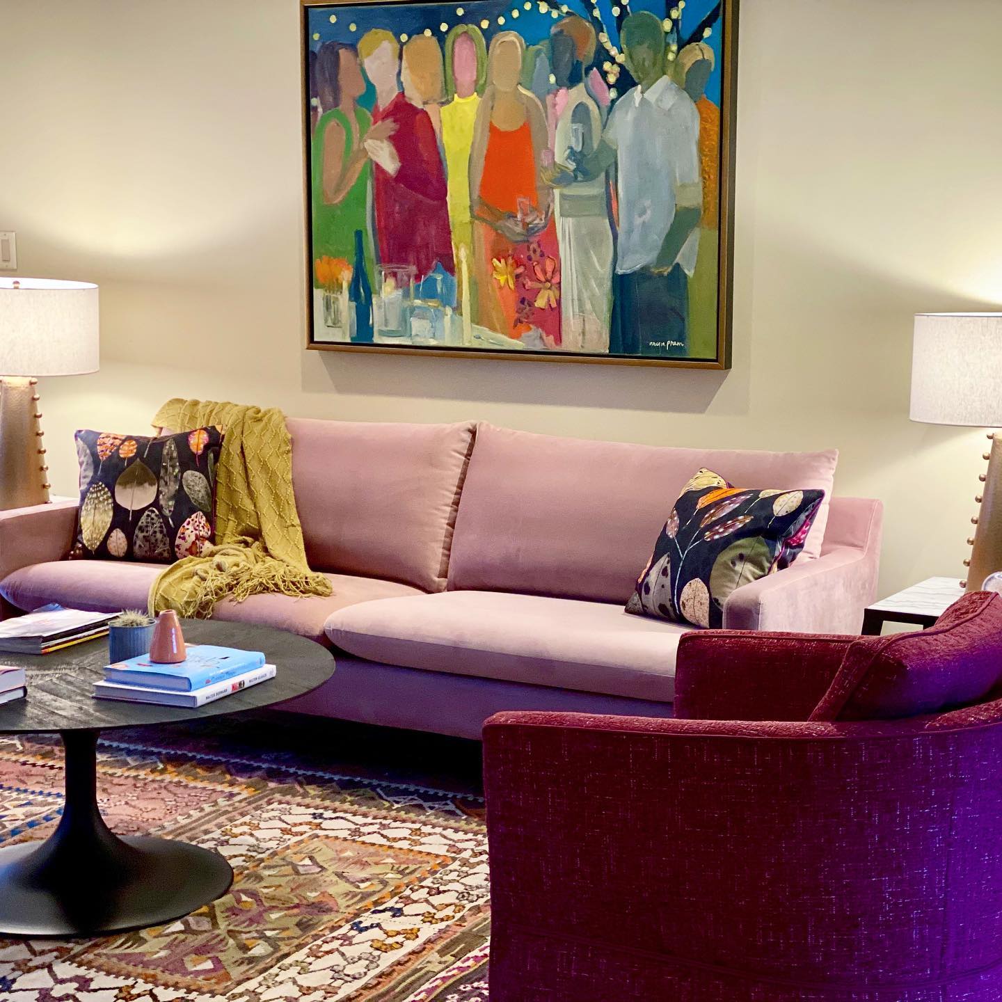 Pull Your Upholstery Colors from Oversized Art