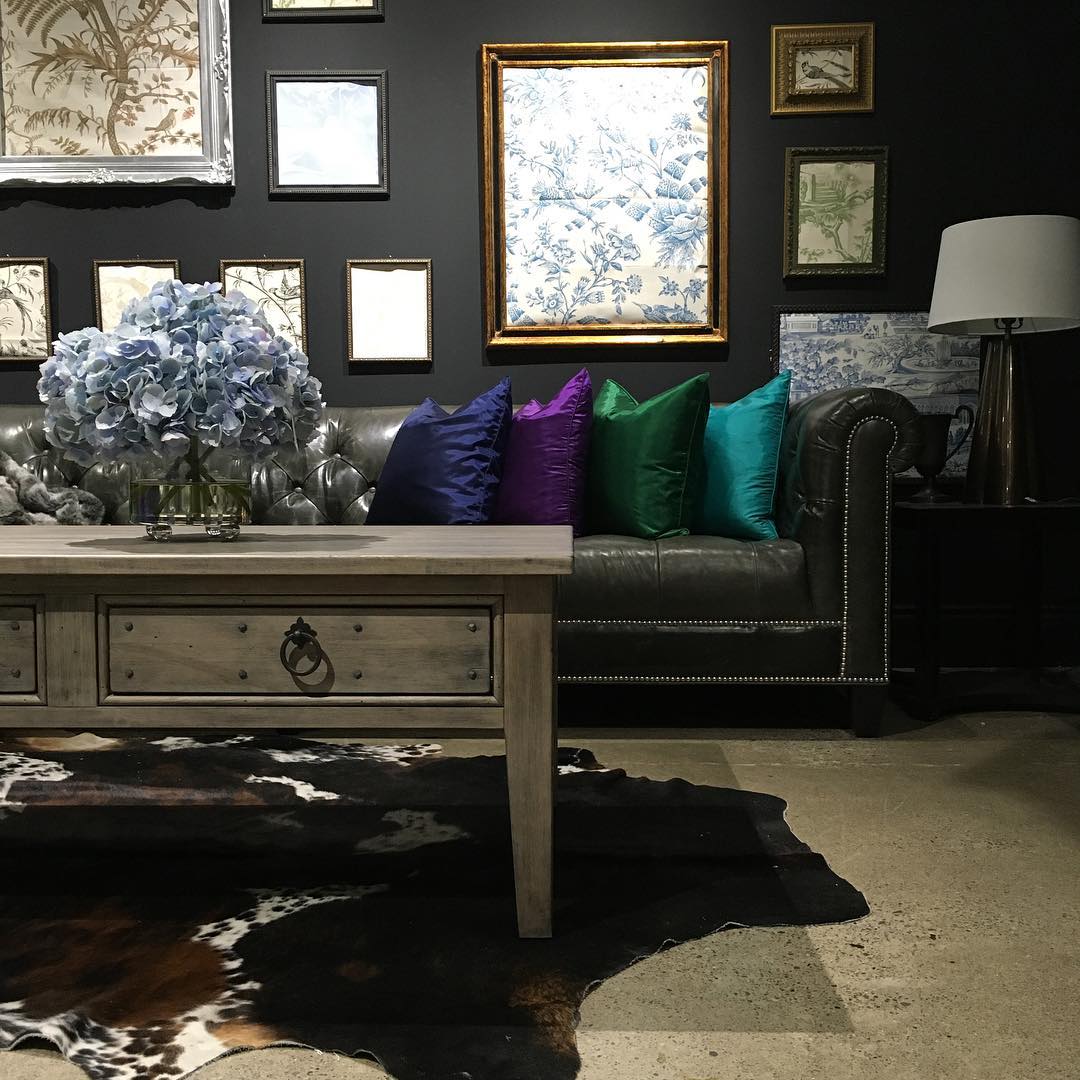 Brighten a Black Sofa with Jewel Toned Pillows