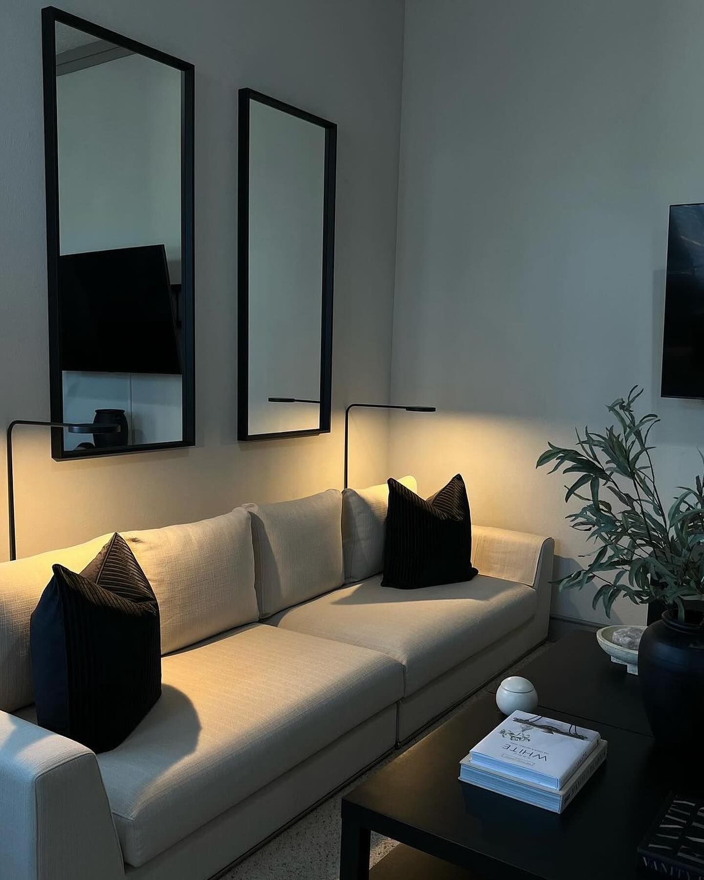 Add Warm Light Behind Cream Seating