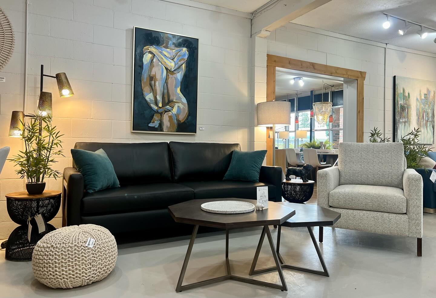 Soften Black Leather With Chunky Cream Texture