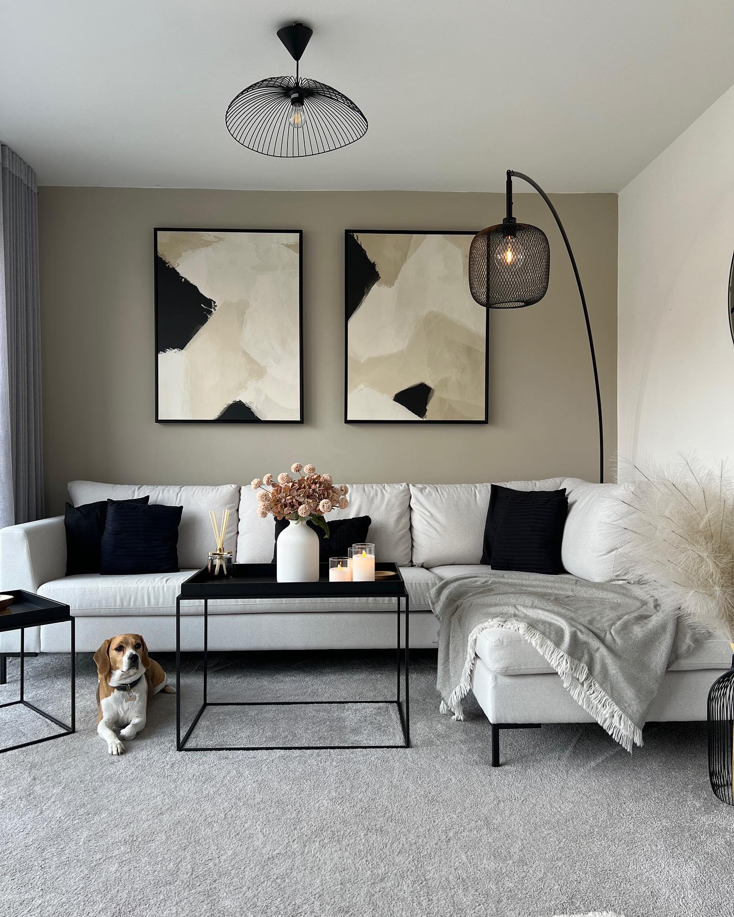 Bring Black and Cream Together in Abstract Art