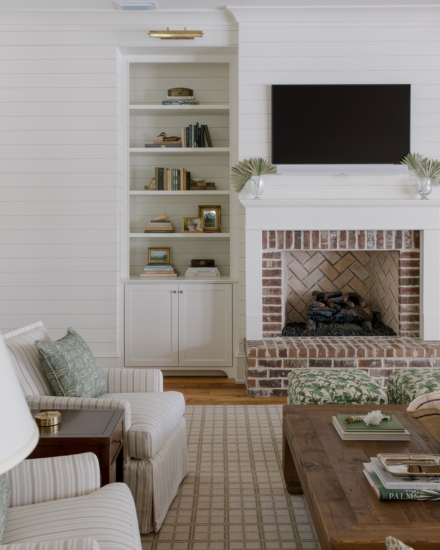 Frame Warm Brick with Tailored White Millwork