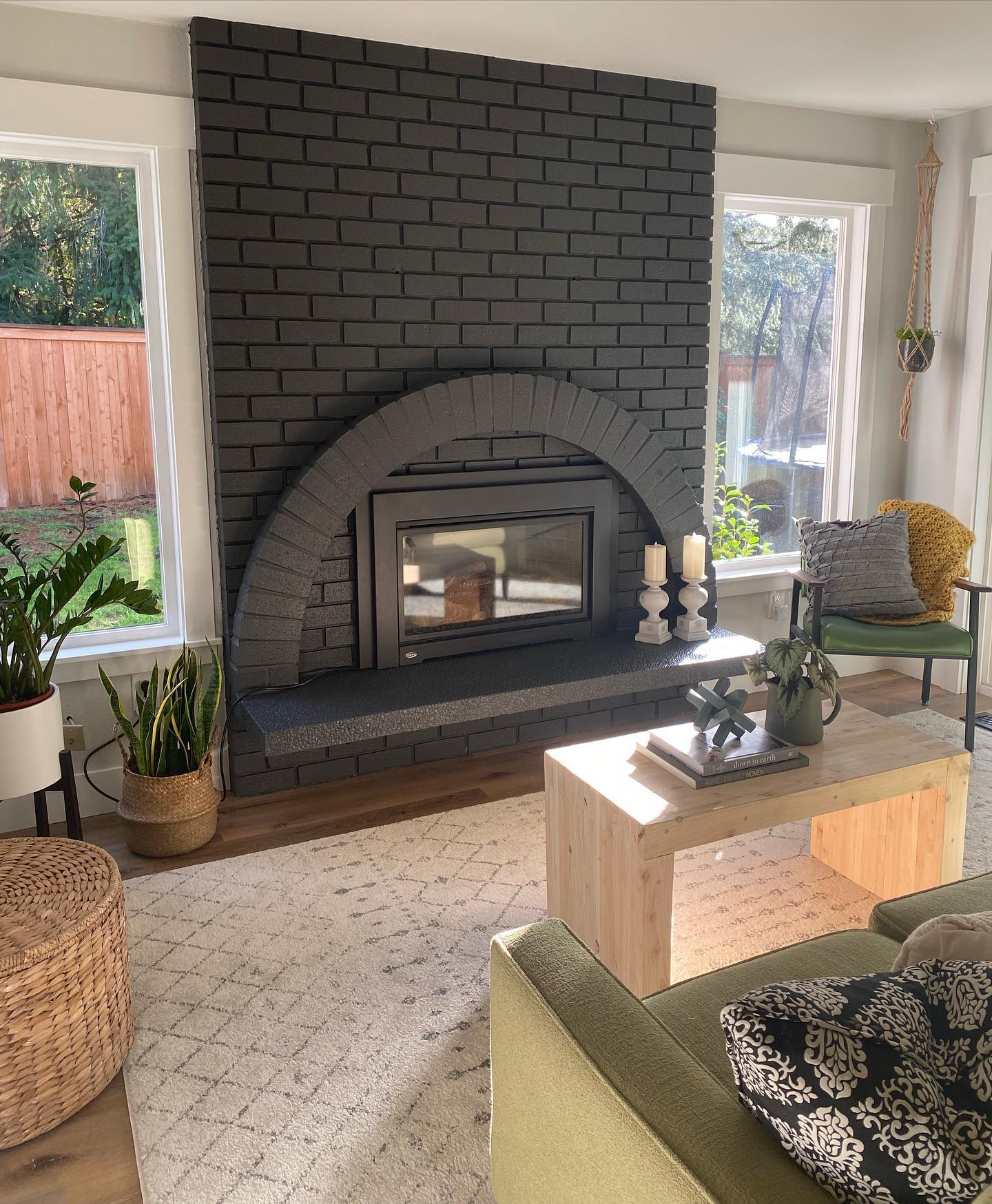 Unify Brick Patterns With One Charcoal Color