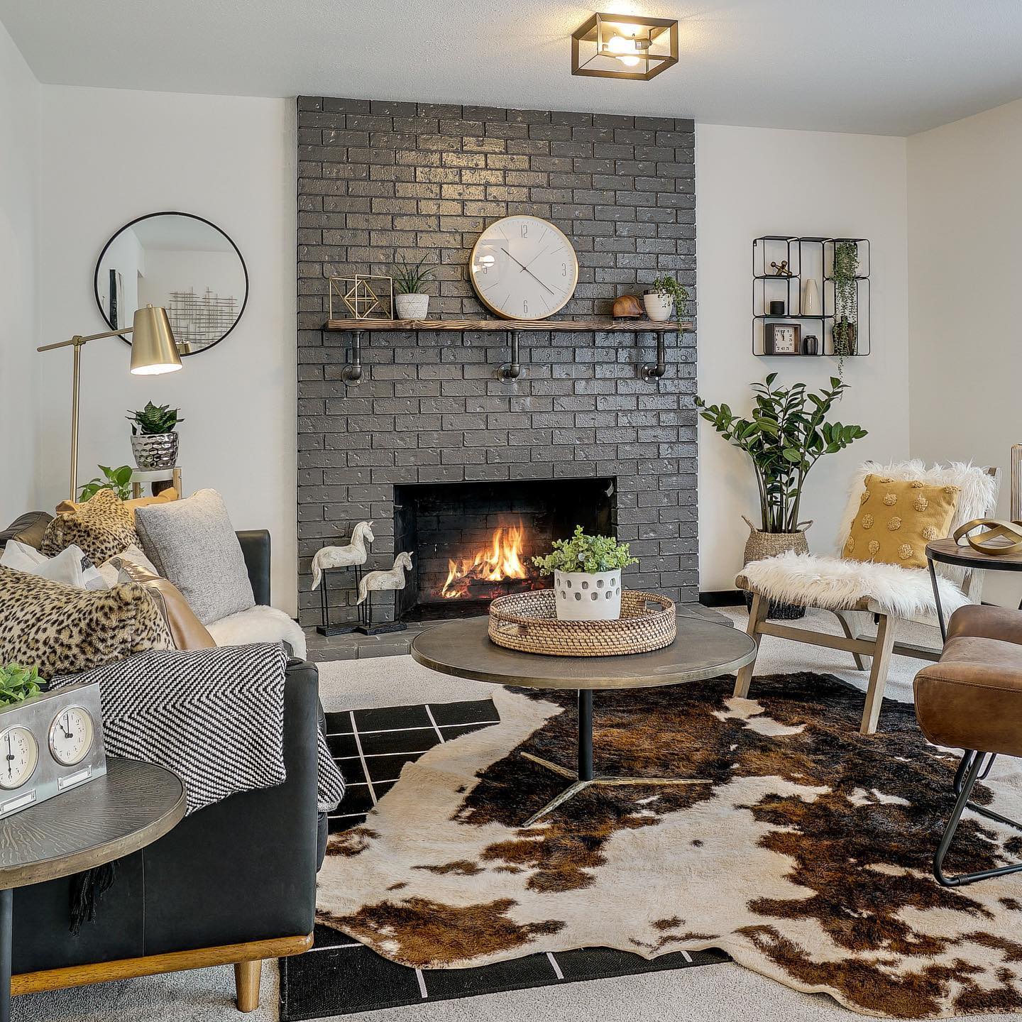 Add Industrial Detail With Exposed Mantel Brackets