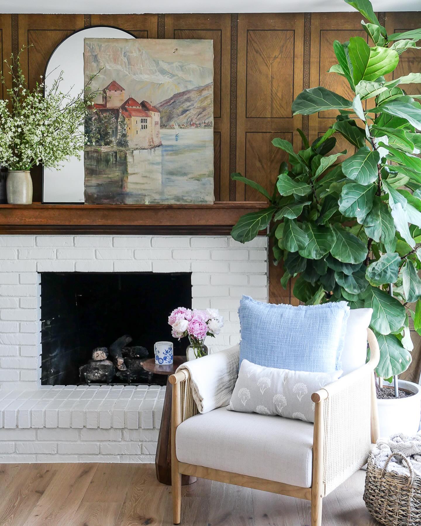Turn the Refreshed Fireplace Into a Sitting Nook