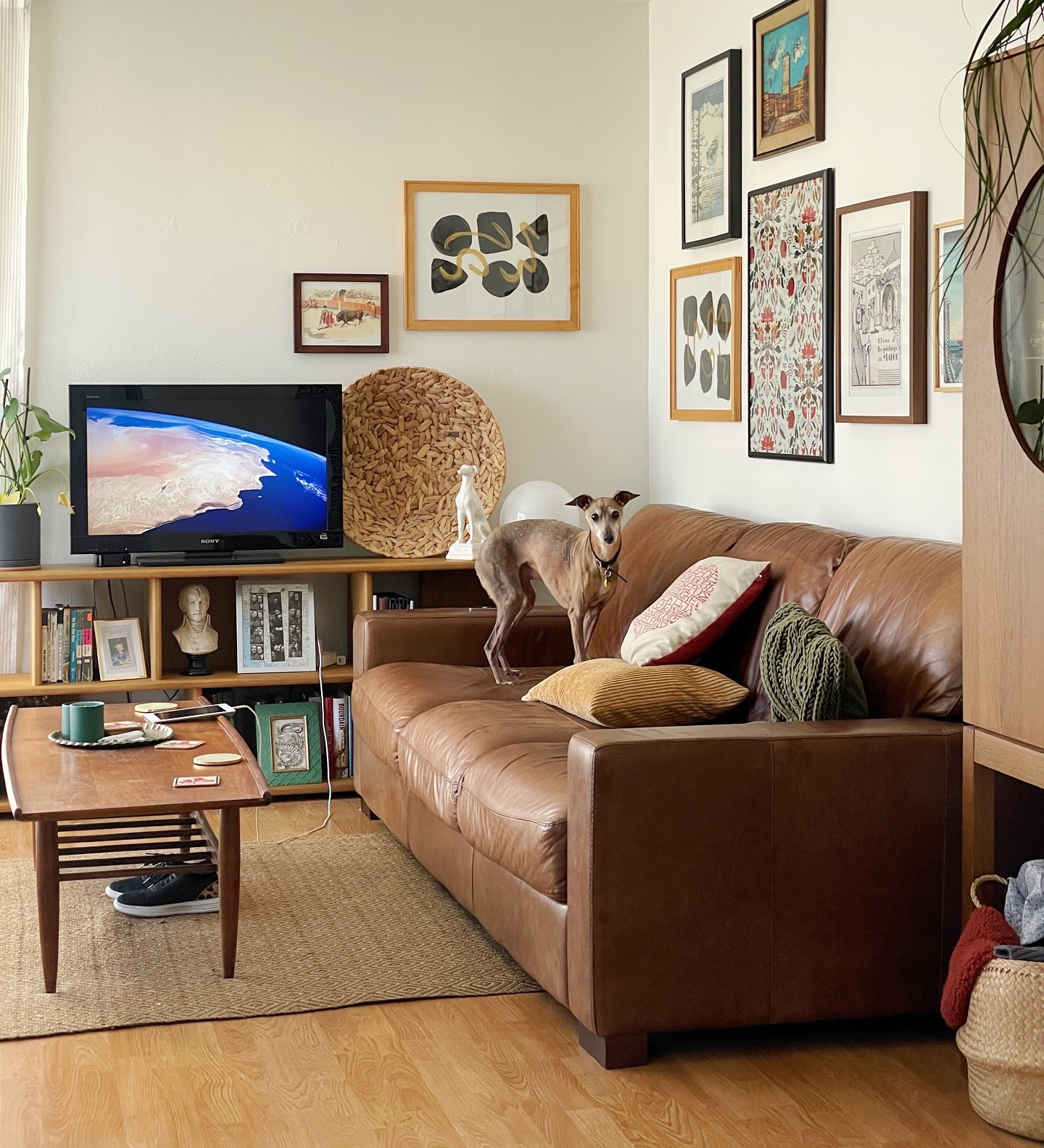 Build a Personal Gallery Around Your Brown Couch