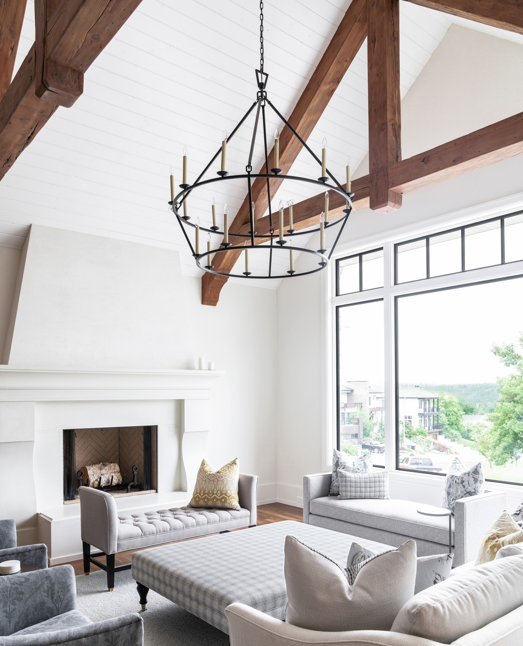 Add Subtle Texture With White Ceiling Planks