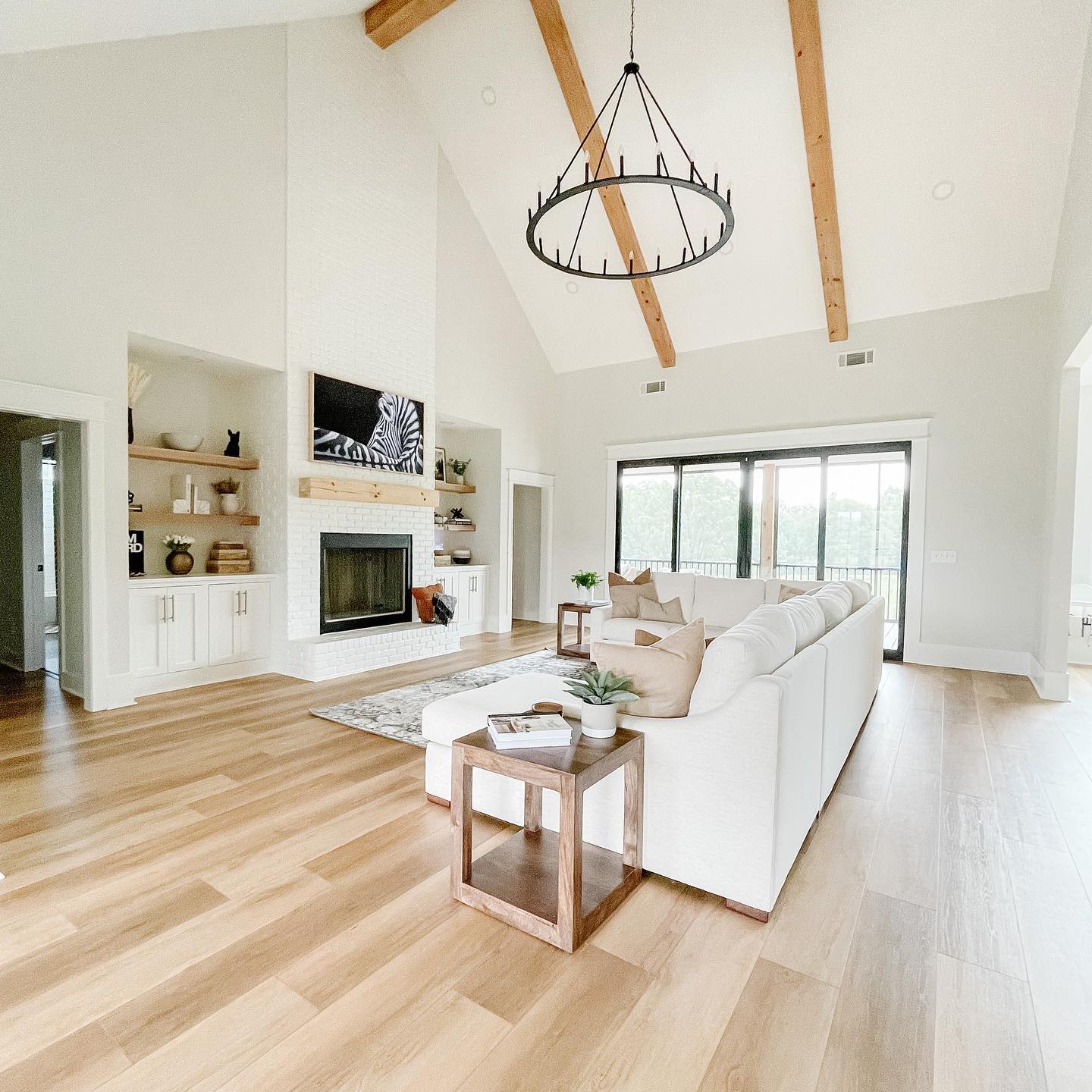 Balance the Gable With Paired Shelving