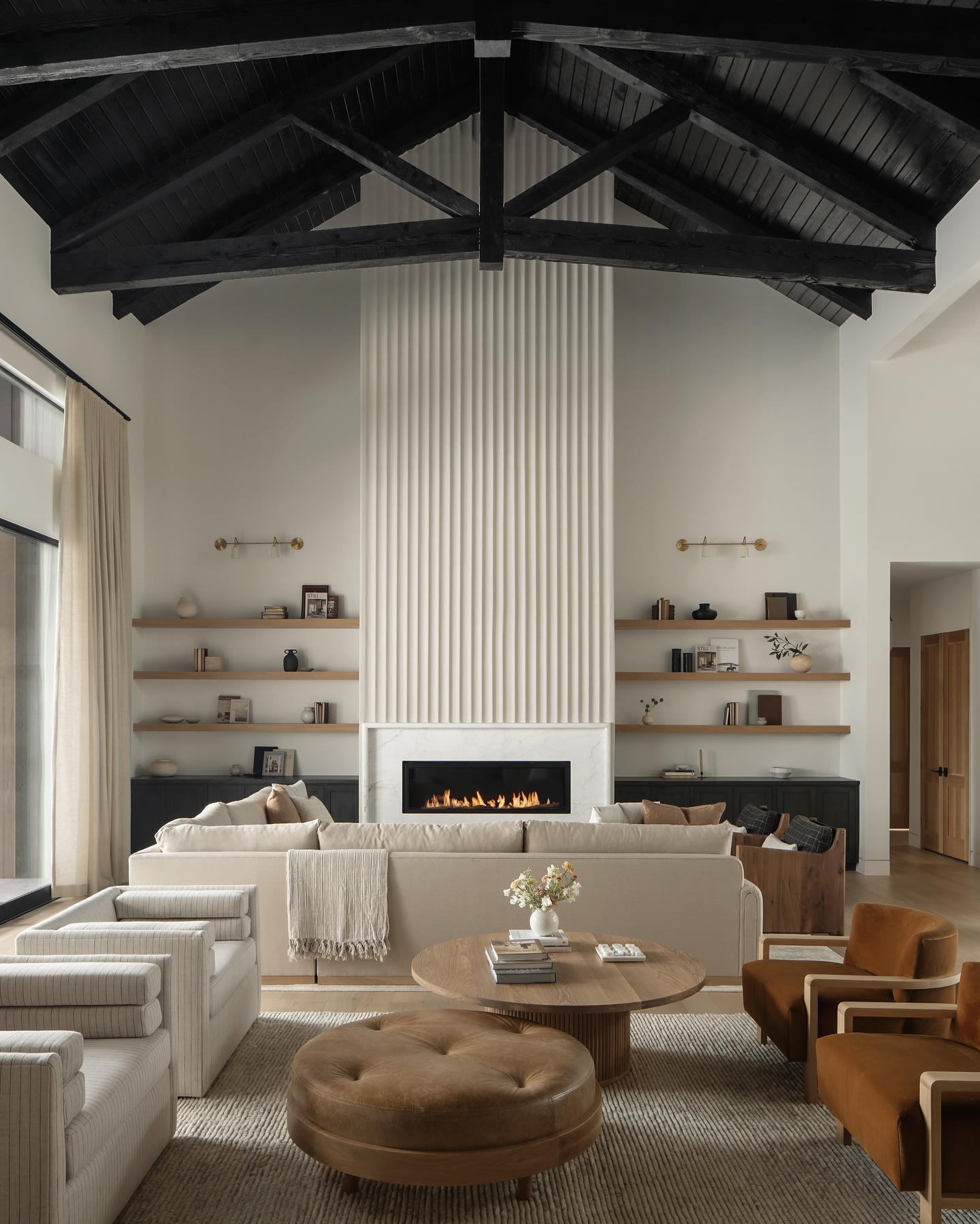 Give an Existing Fireplace a Clear Vertical Line
