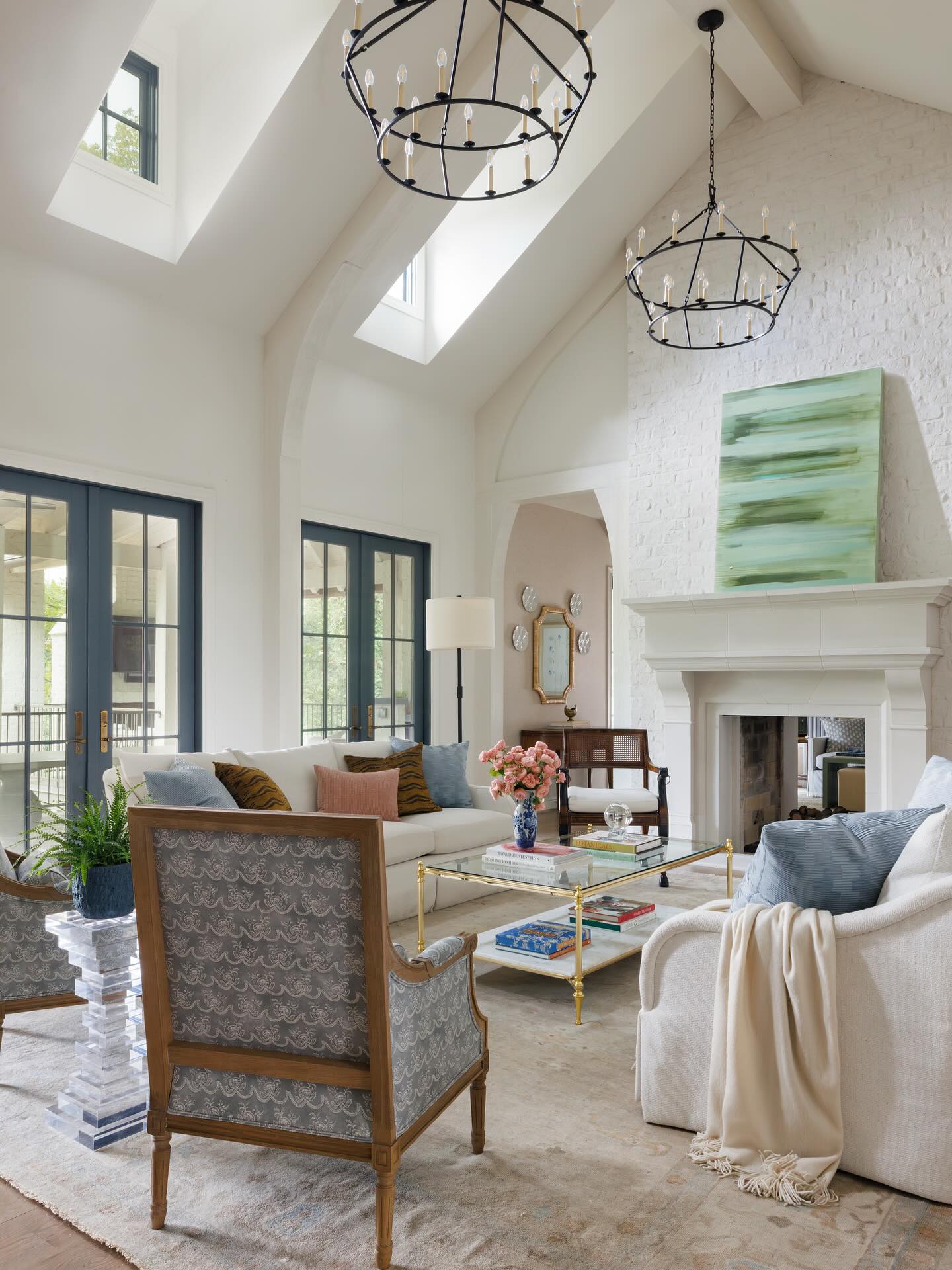 Give Glazed Doors a Contrasting Paint Finish