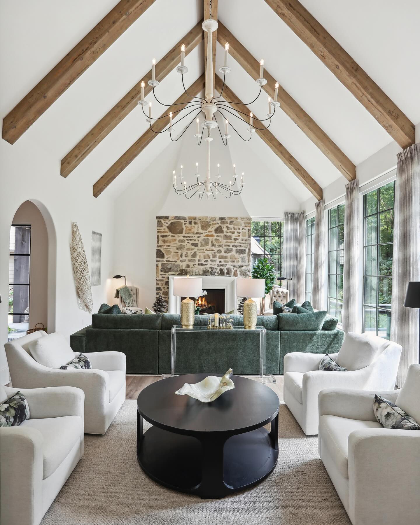 Divide a Long Room Into Two Seating Areas