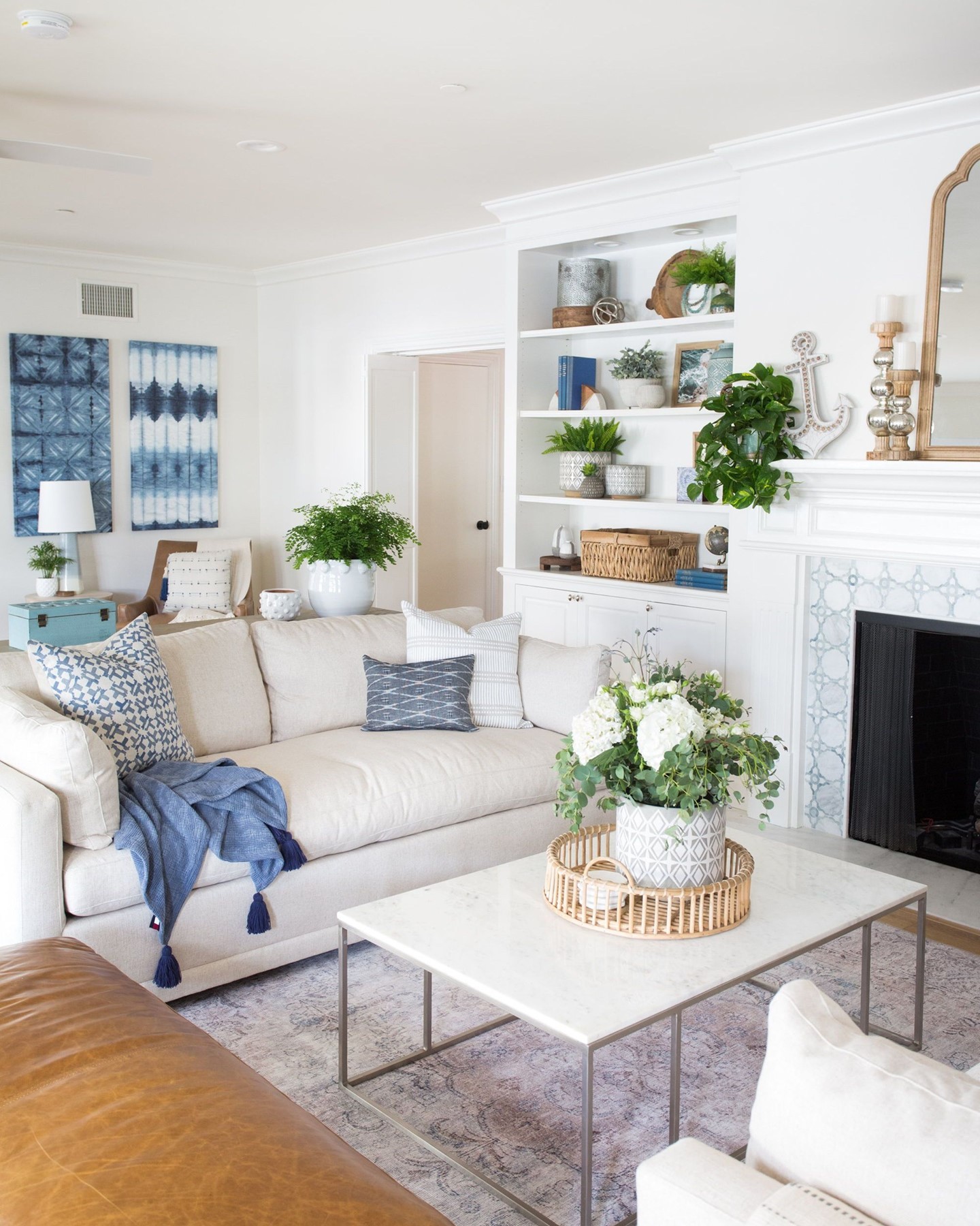 Build a Collected Look Around White Shelves