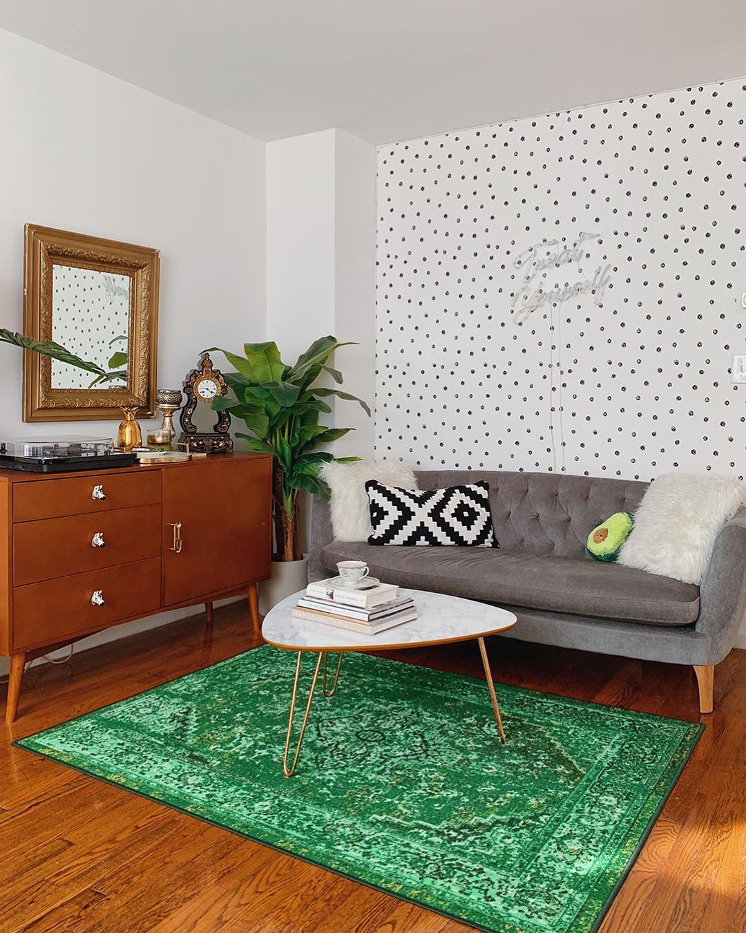 5. Bring Pattern to the Wall Above a Loveseat
