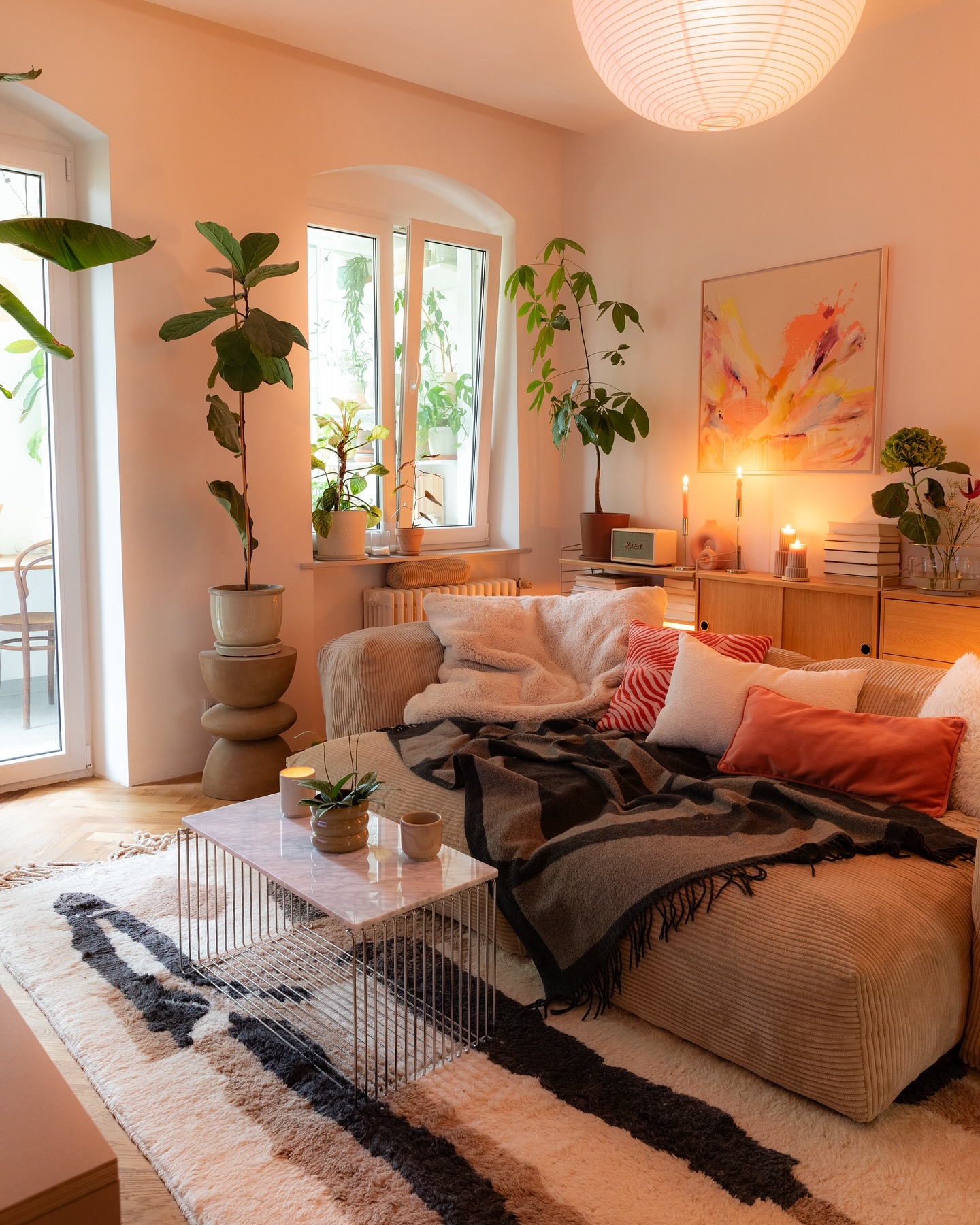 8. Layer Soft Lighting Around the Sofa