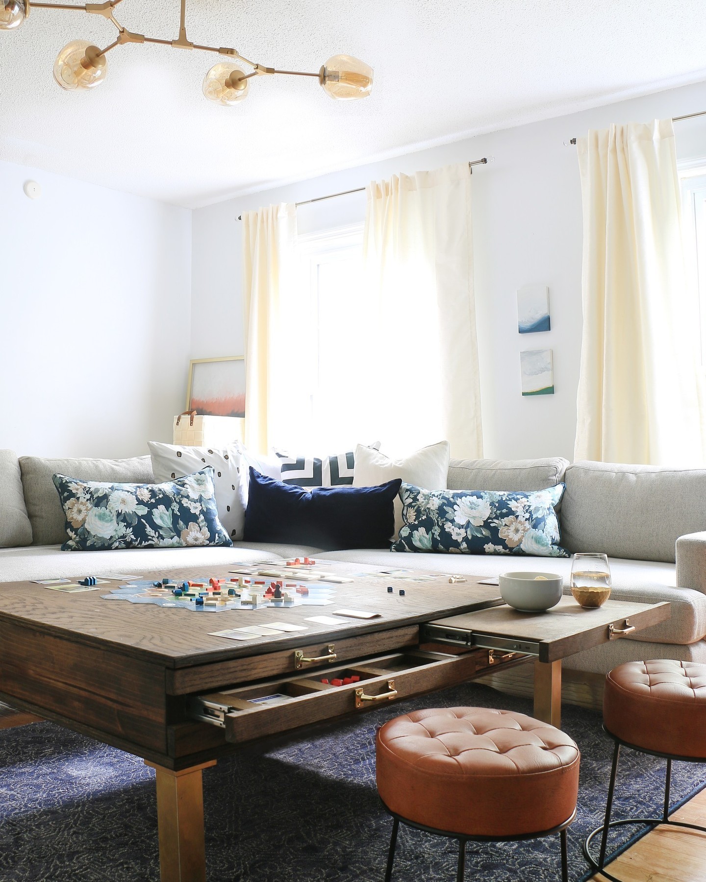 15. Choose a Coffee Table That Stores Games