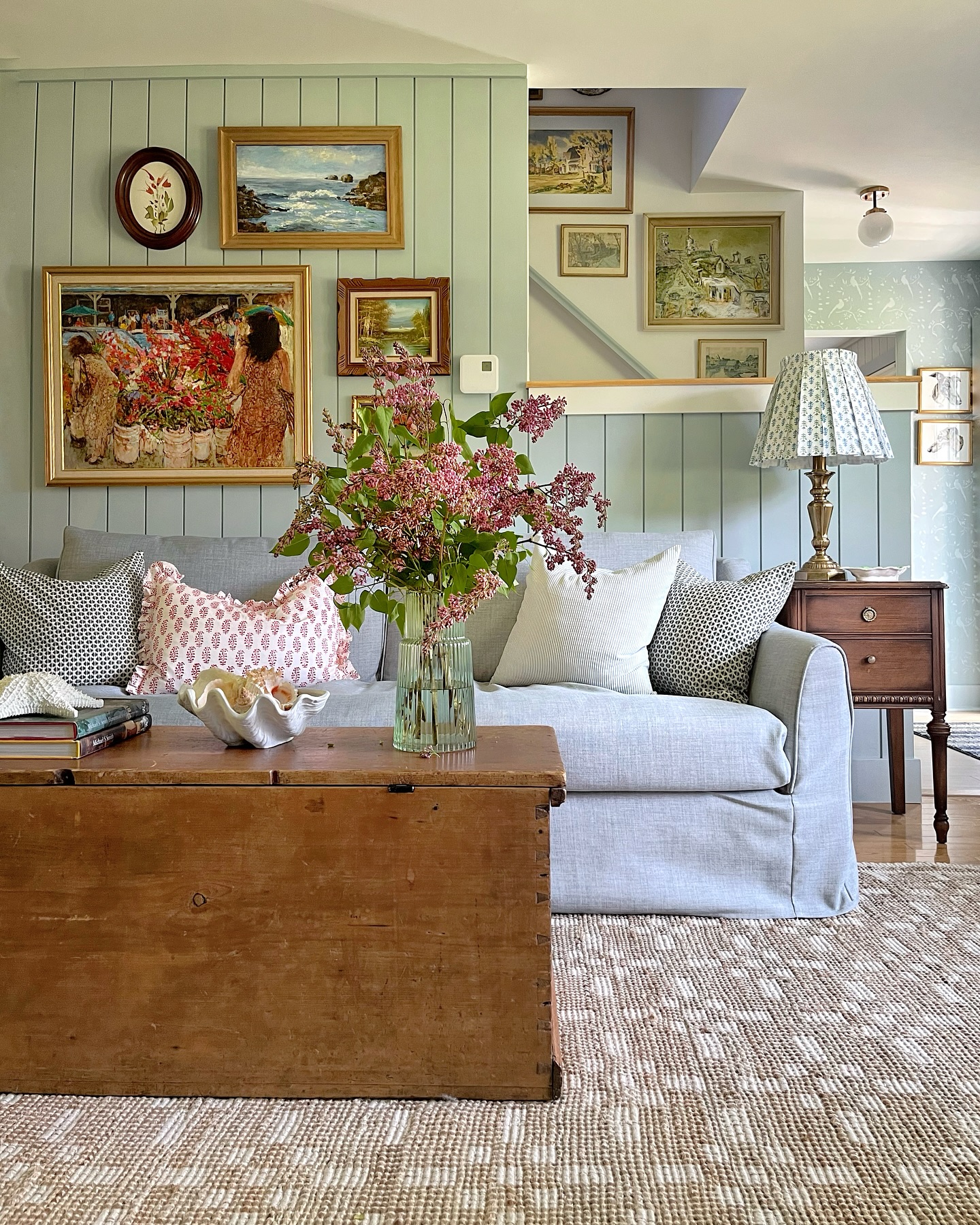 Mix Collected Furniture against Pale Paneling