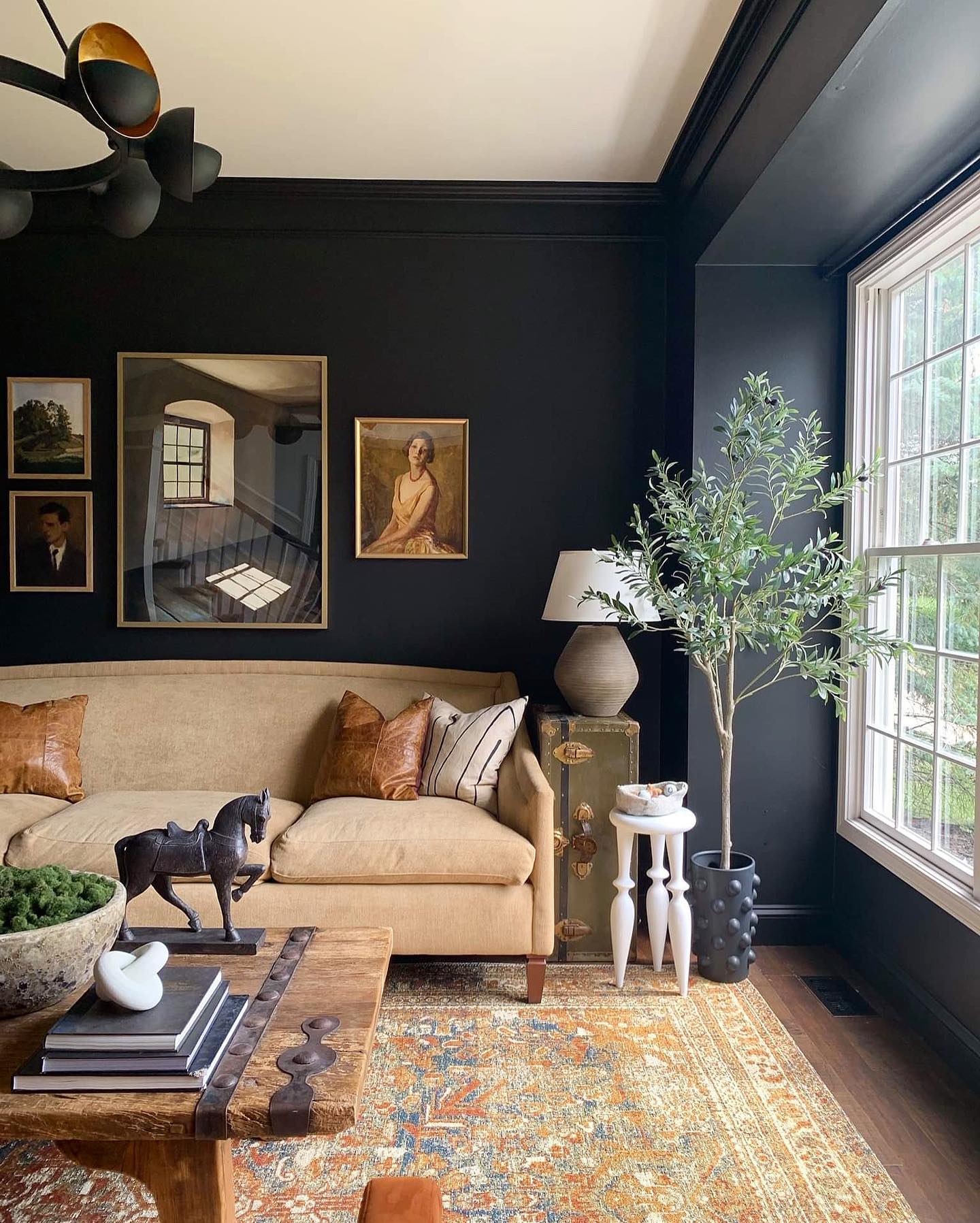 Arrange Varied Artwork on a Dark Backdrop