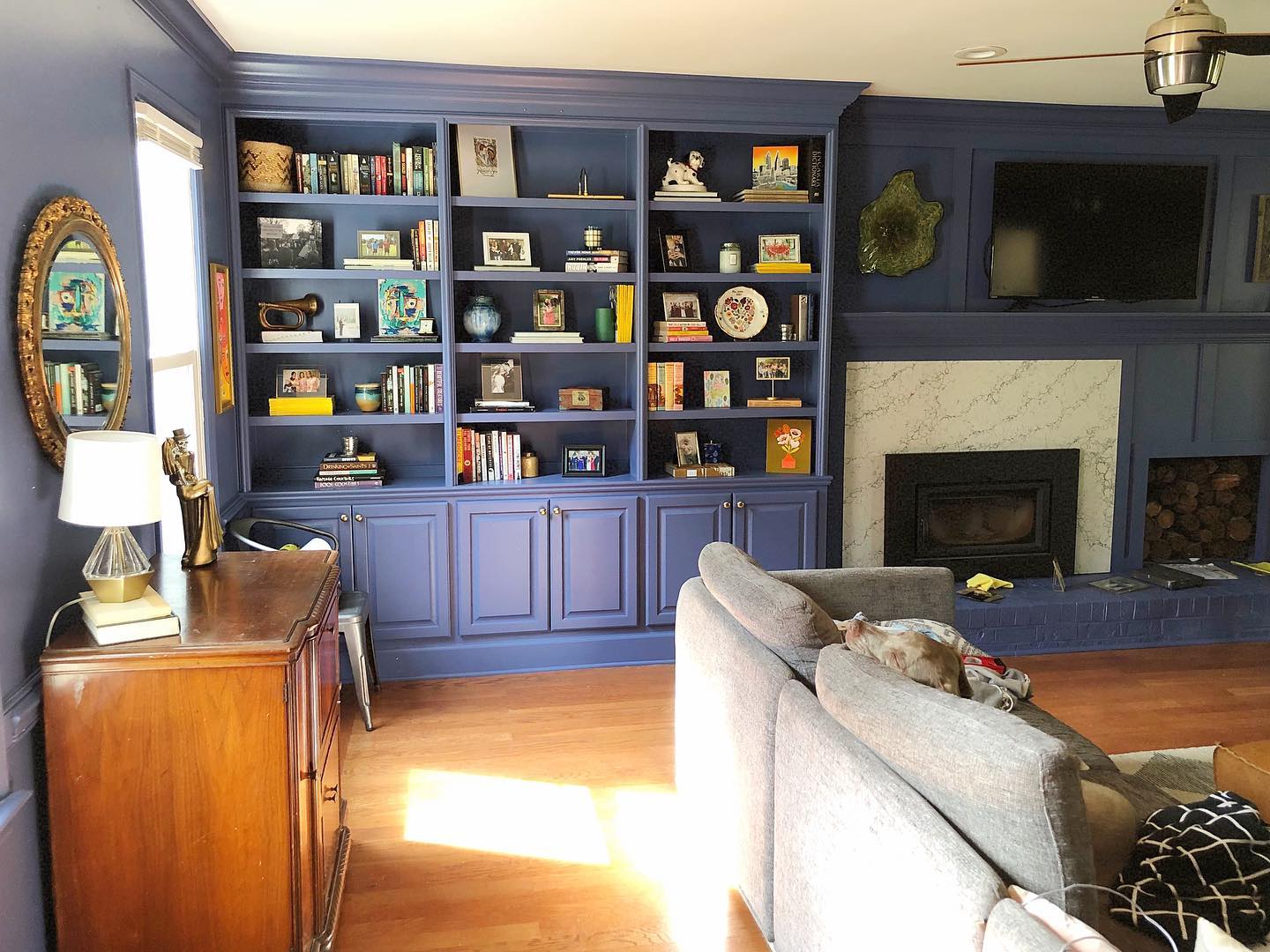 Leave Breathing Room in a Dark Bookcase
