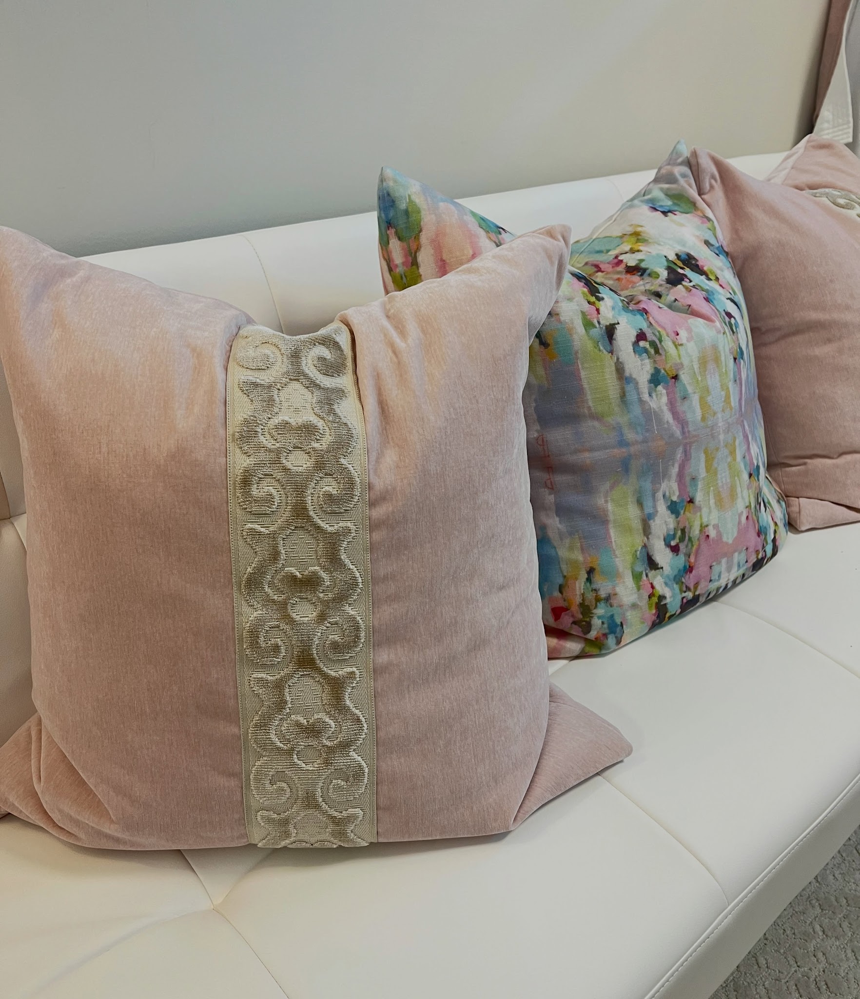 10. Balance Patterned Pillows With Soft Solids