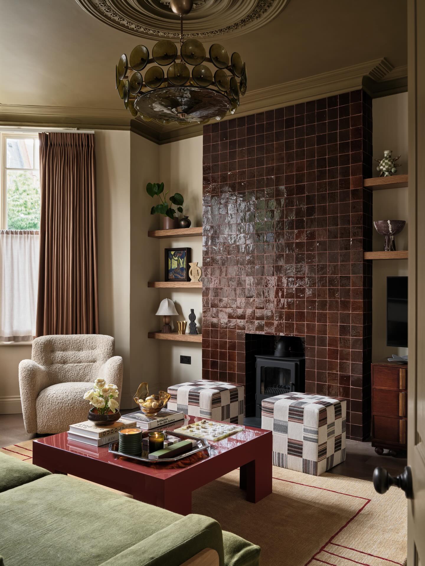 14. Make Russet Fireplace Tile the Focal Point