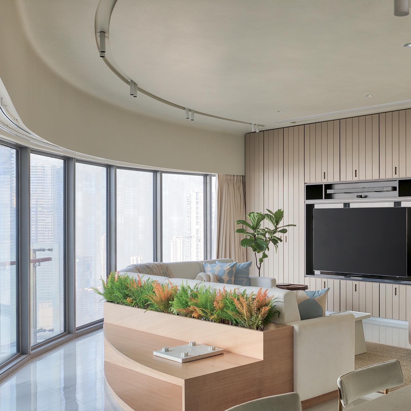 15. Divide an Open Room With a Low Planter