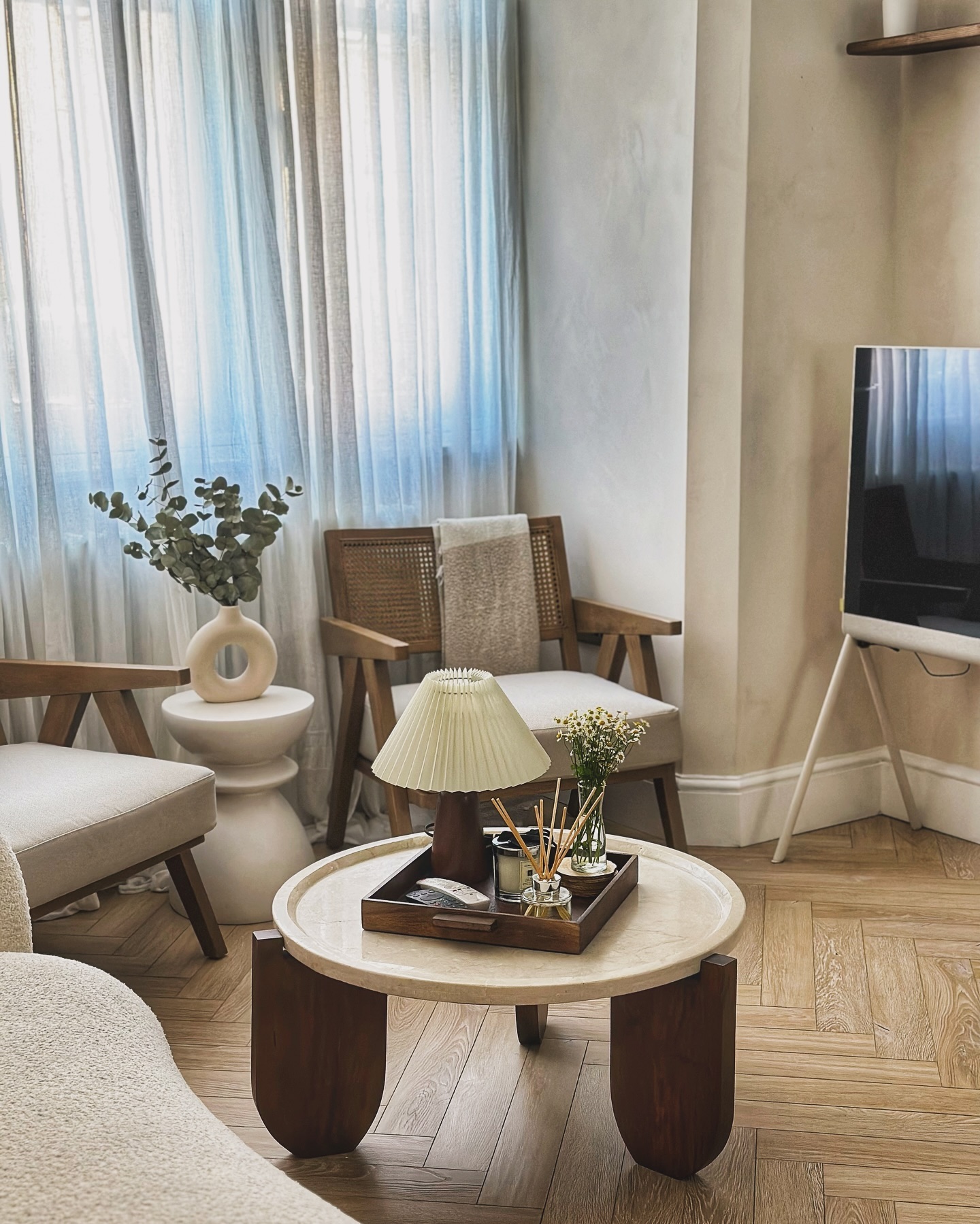 19. Add Cane-Backed Wood Armchairs