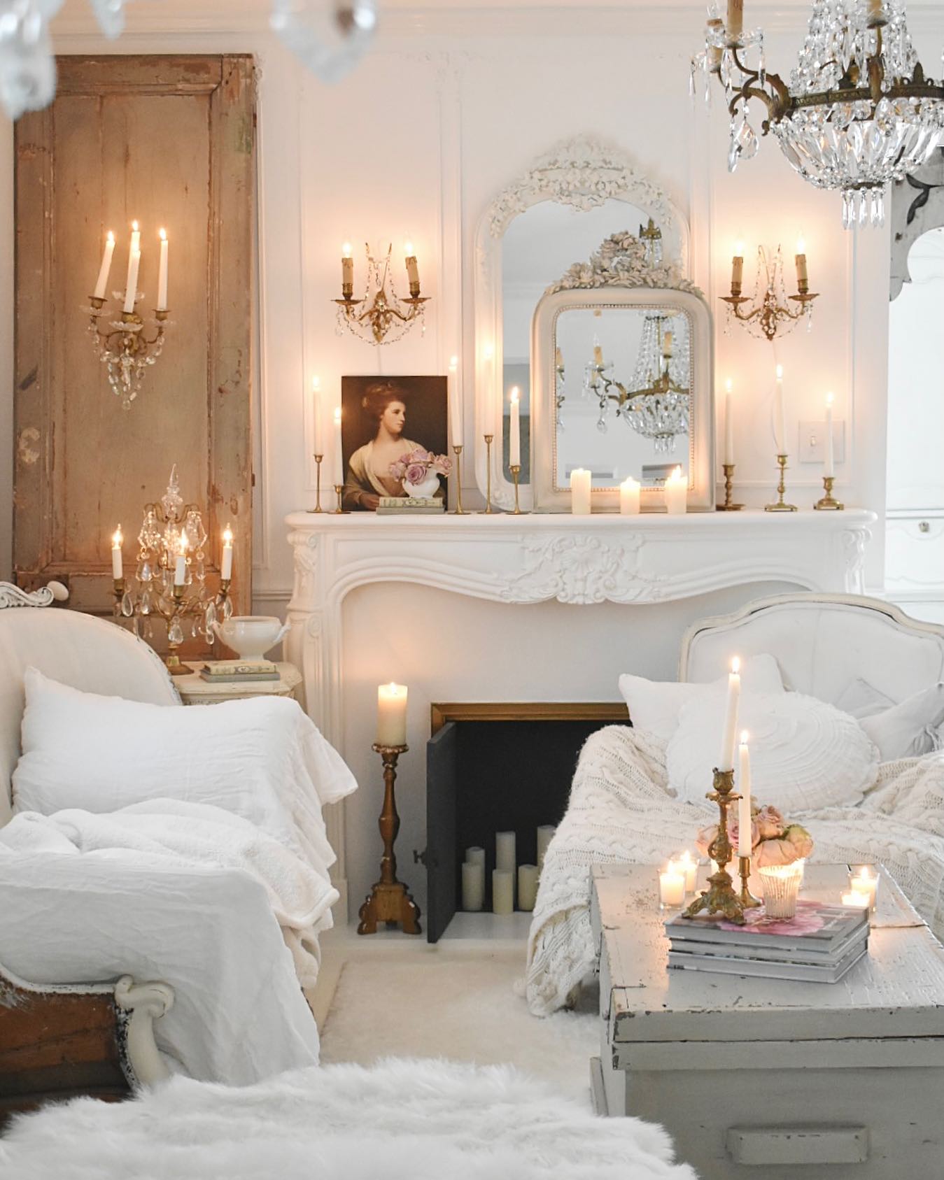 Give an All-White Room a Warm Wood Accent