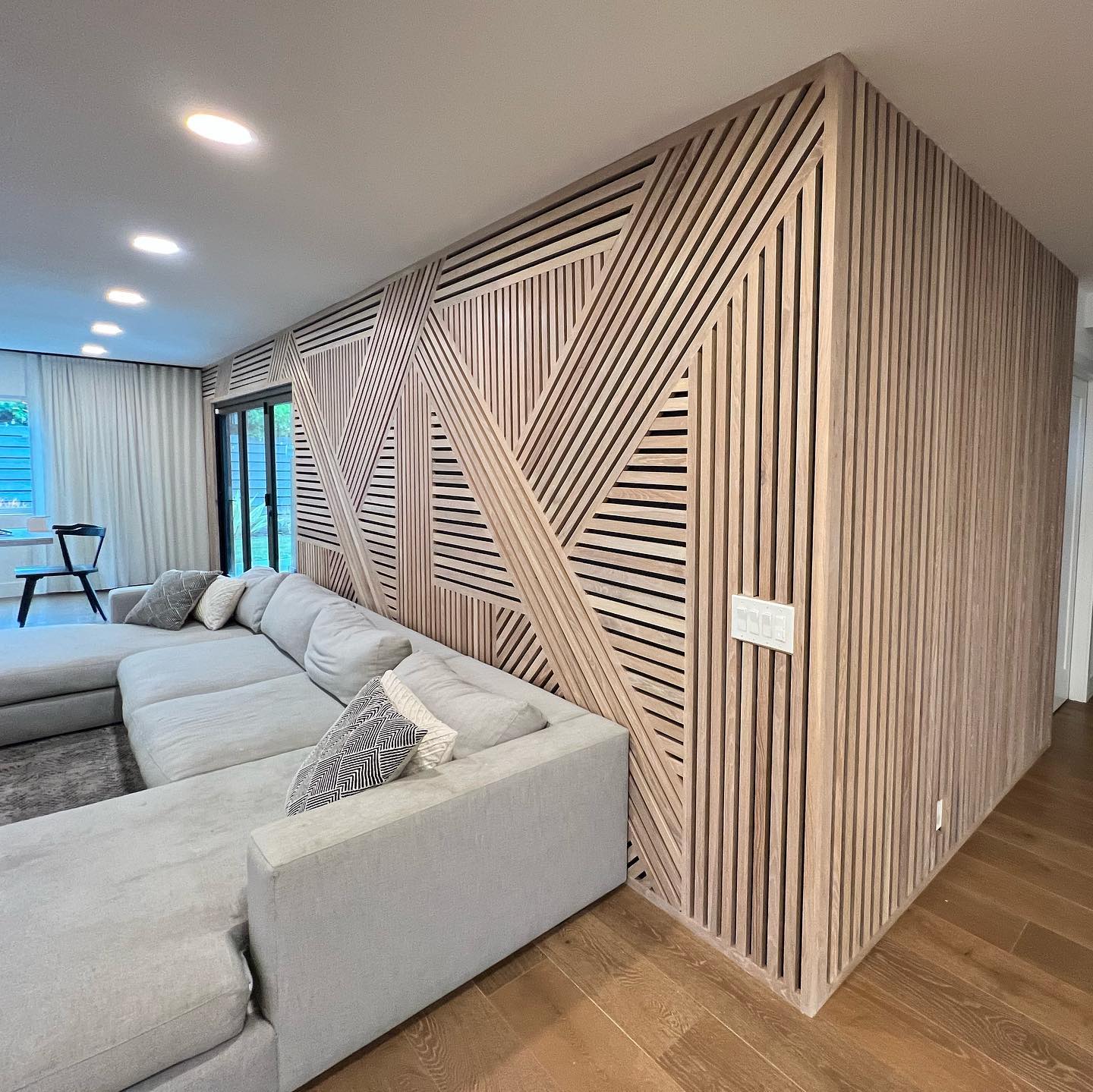 Wrap A Corner In Geometric Wood Slats
