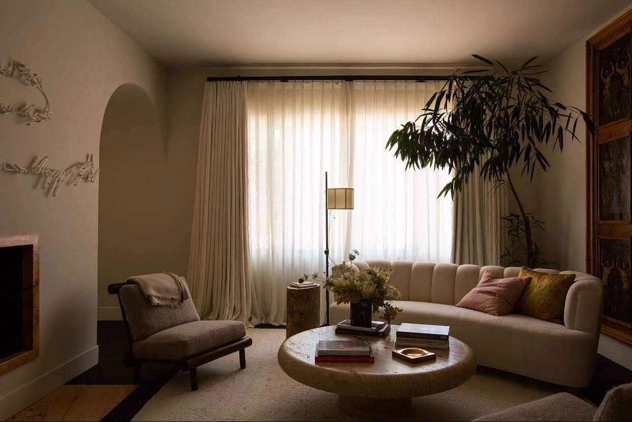 13. Let a Tall Plant Rise Above Low Seating