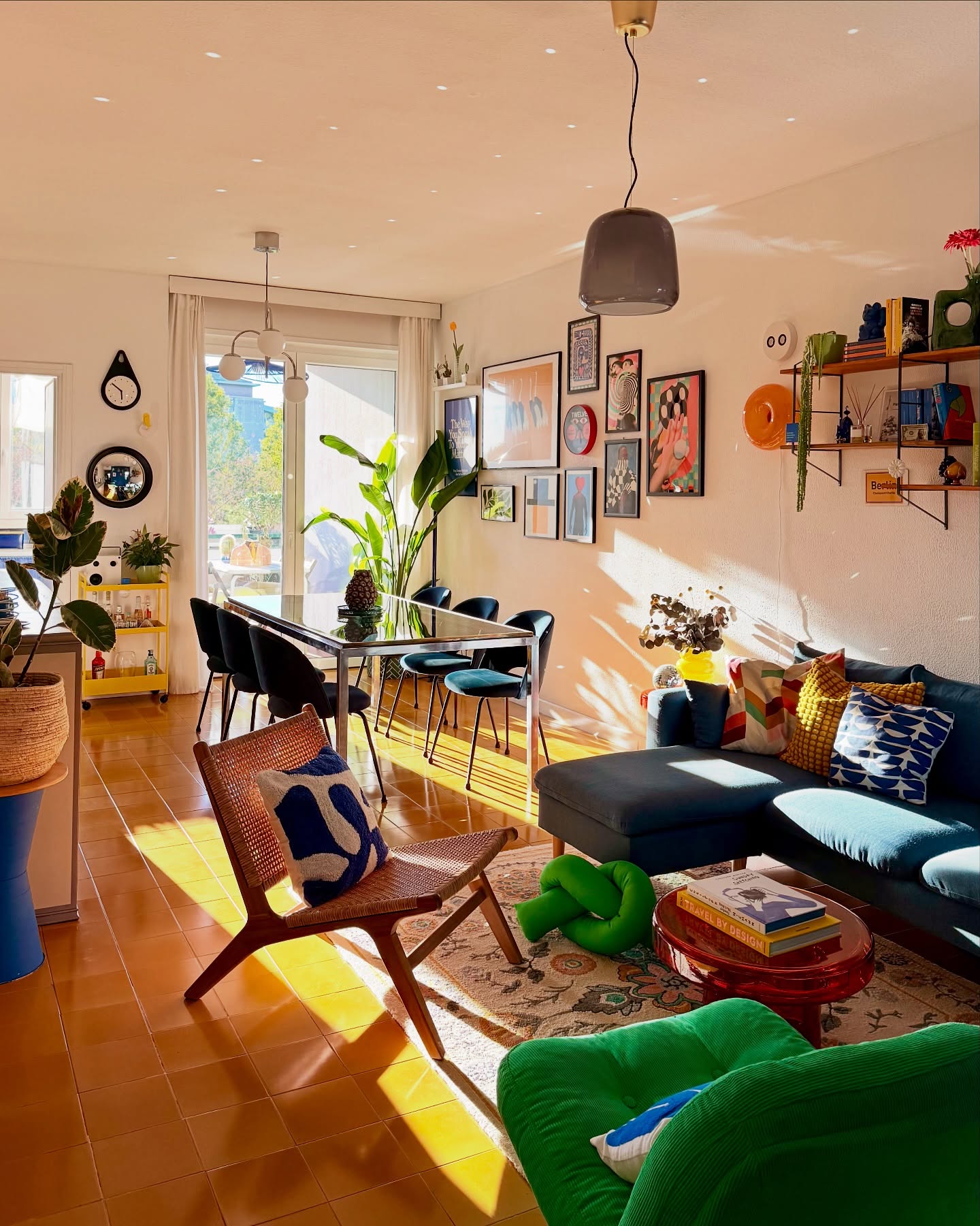 5. Mix Sculptural Color With Everyday Furniture