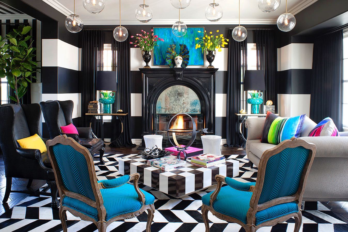 11. Refresh Traditional Chairs With Vivid Upholstery