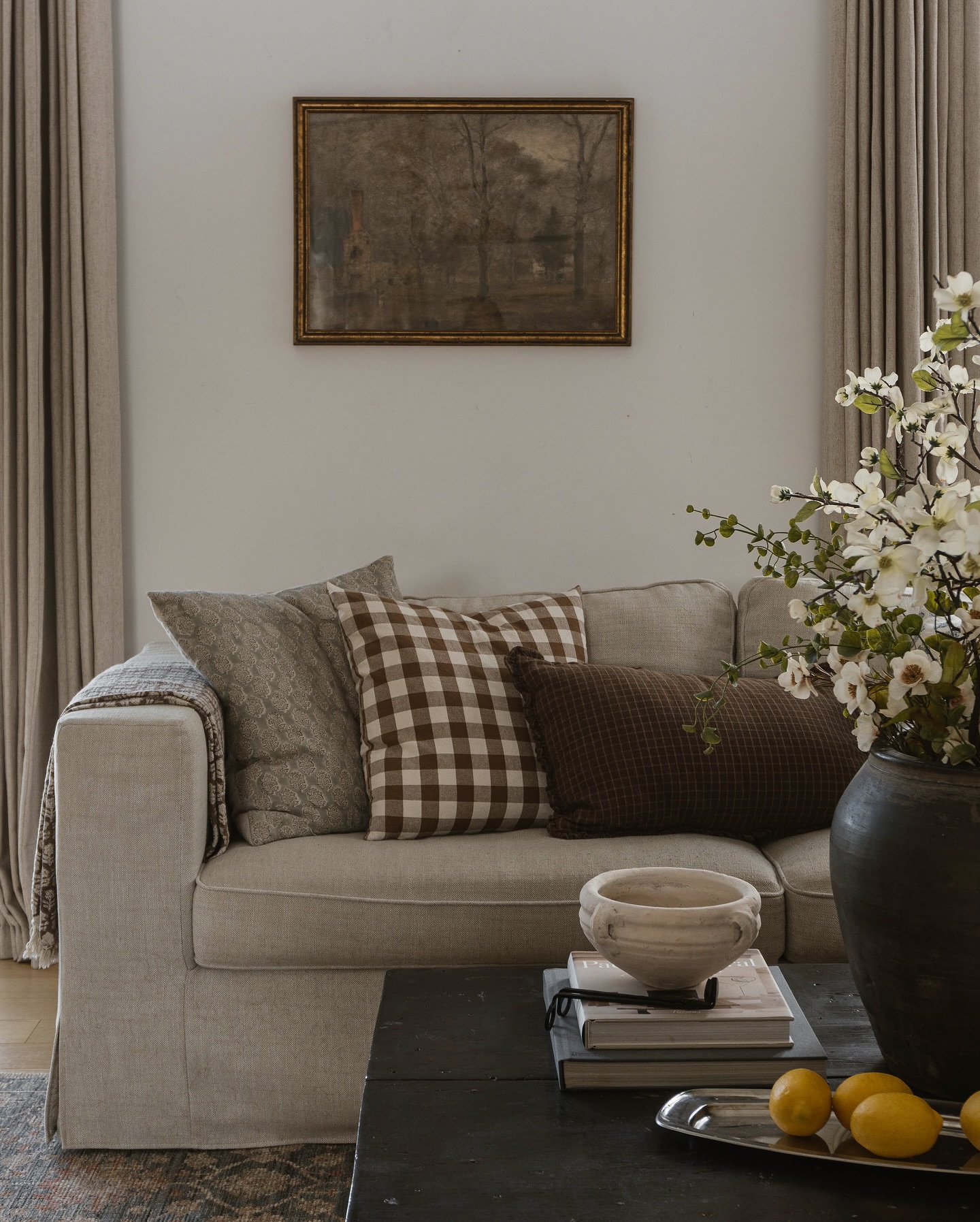 Hang a Quiet Landscape Above the Sofa